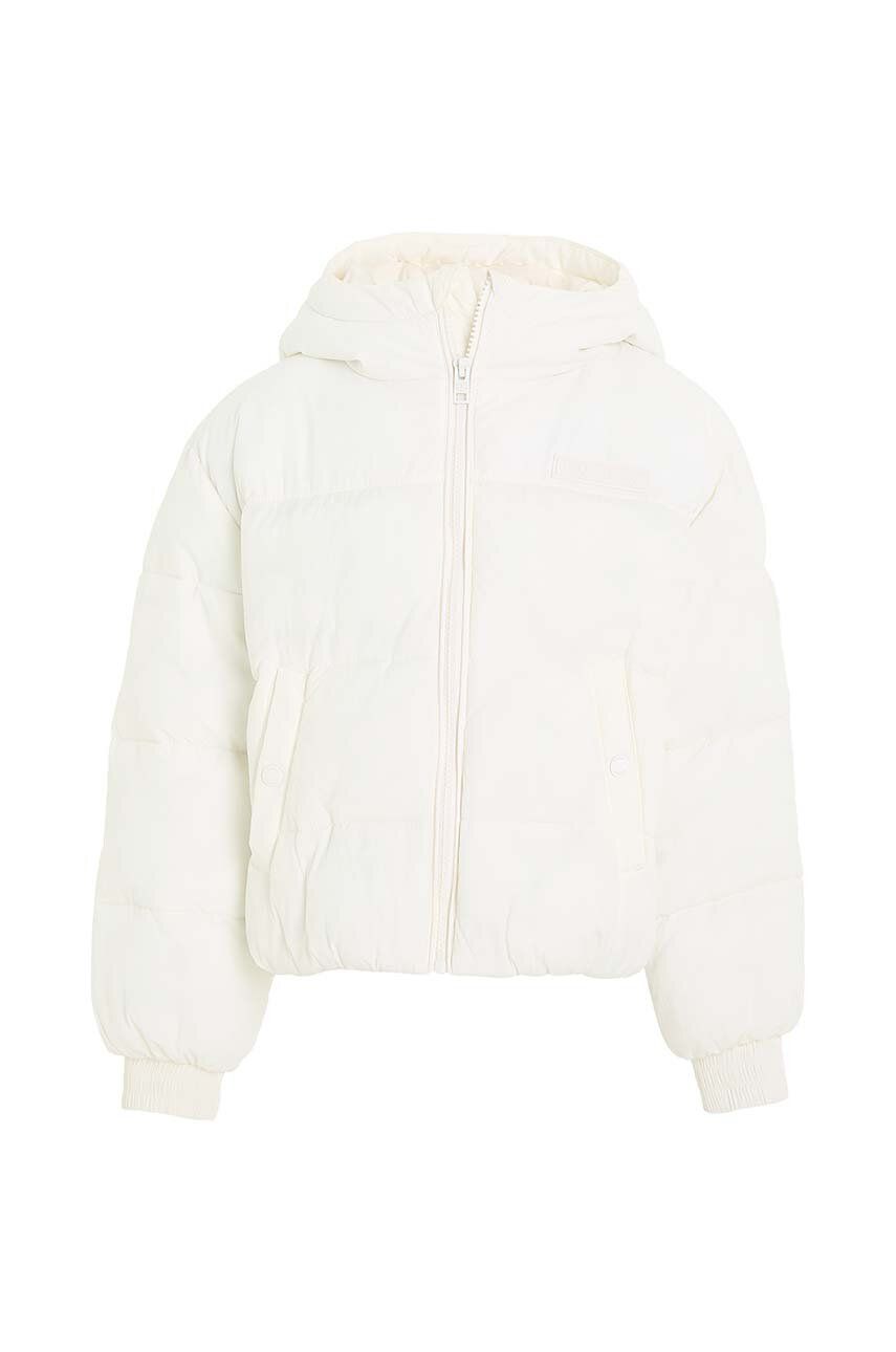 Dětská bunda Tommy Hilfiger bílá barva - bílá - Podšívka: 100 % Polyester Materiál č. 1: 100 % 