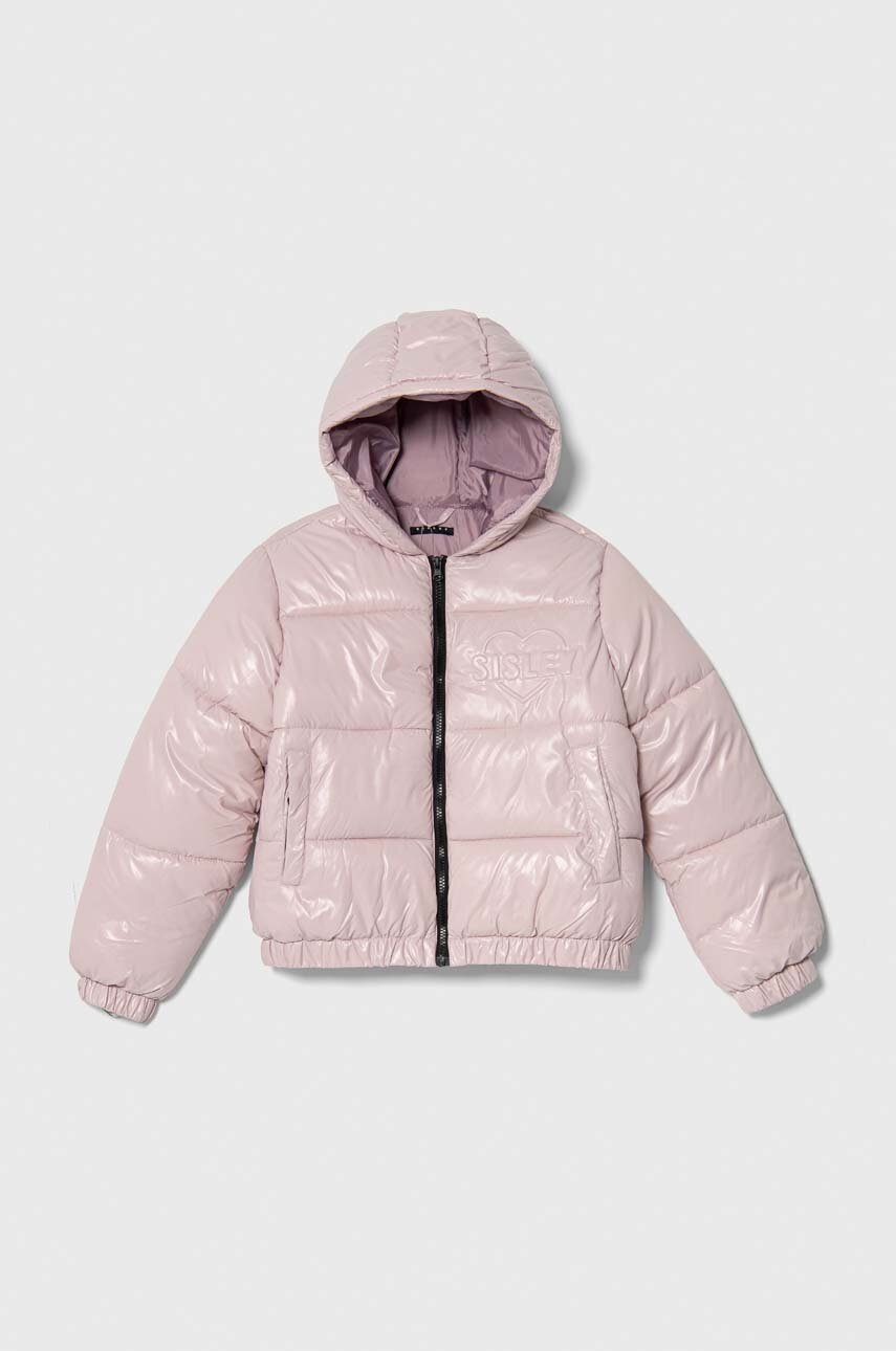 Дитяча куртка Sisley колір фіолетовий Дитяча куртка Sisley колір фіолетовий