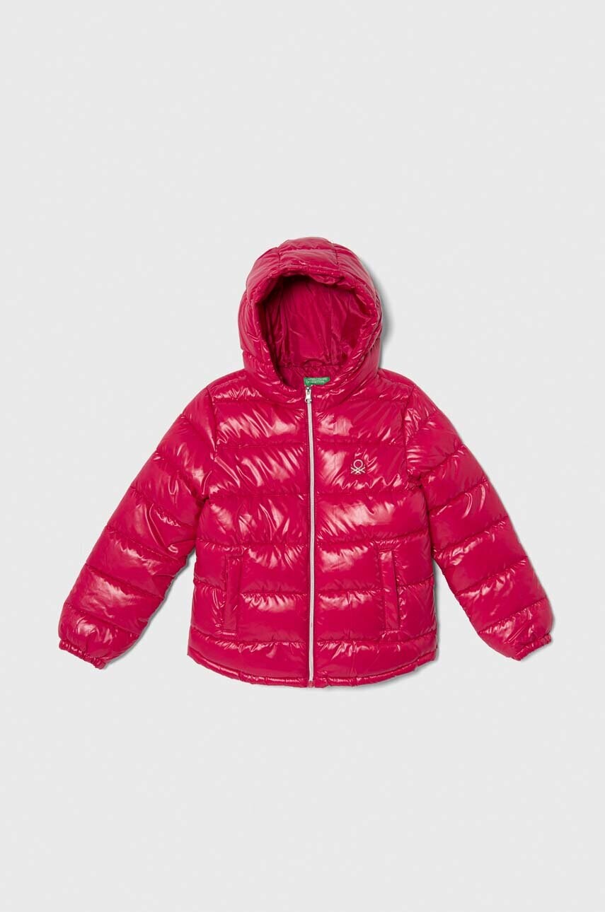 

Детская куртка United Colors of Benetton цвет розовый