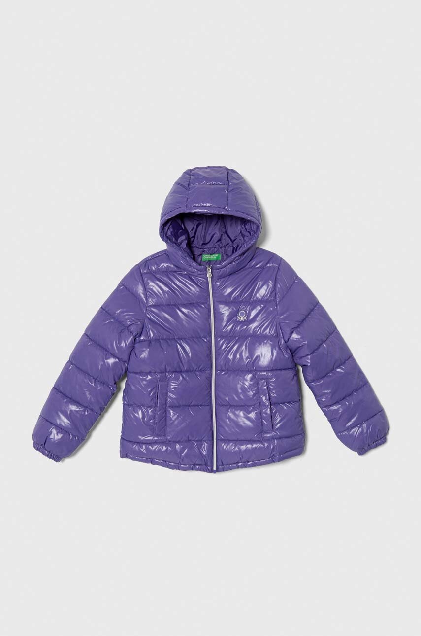 

Дитяча куртка United Colors of Benetton колір фіолетовий