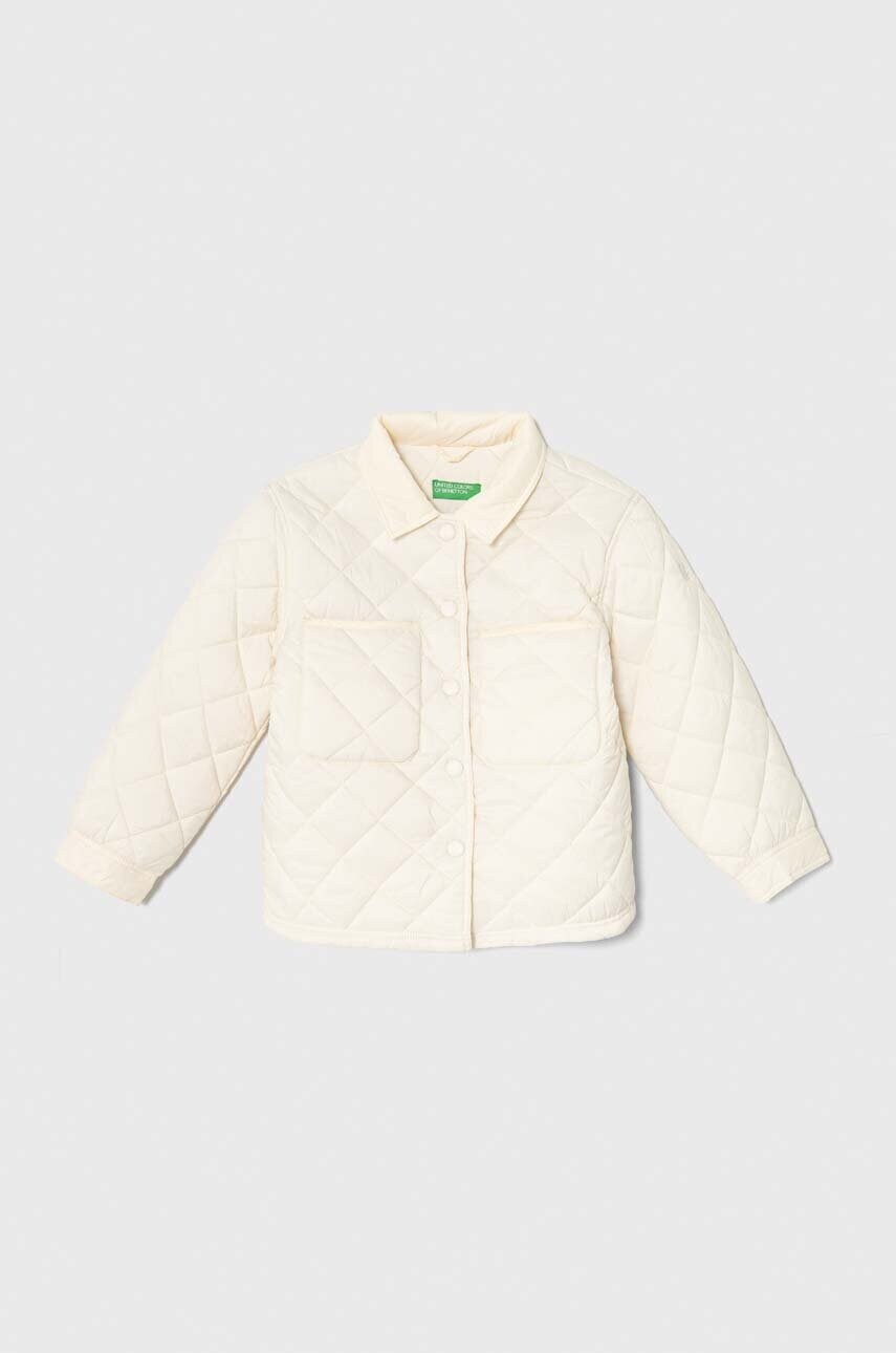 

Дитяча куртка United Colors of Benetton колір бежевий