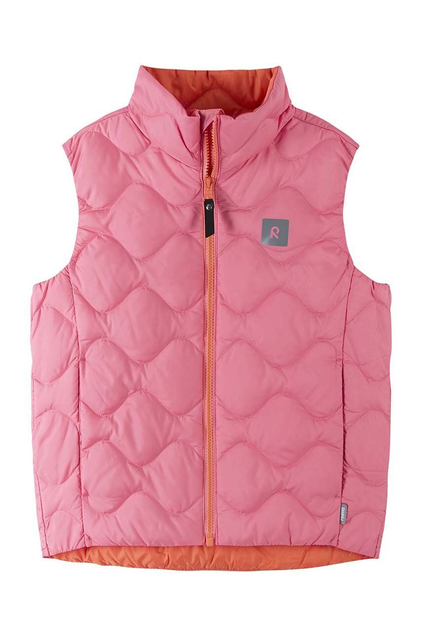 Dětská vesta Reima Furu růžová barva - růžová -  100 % Recyklovaný polyester