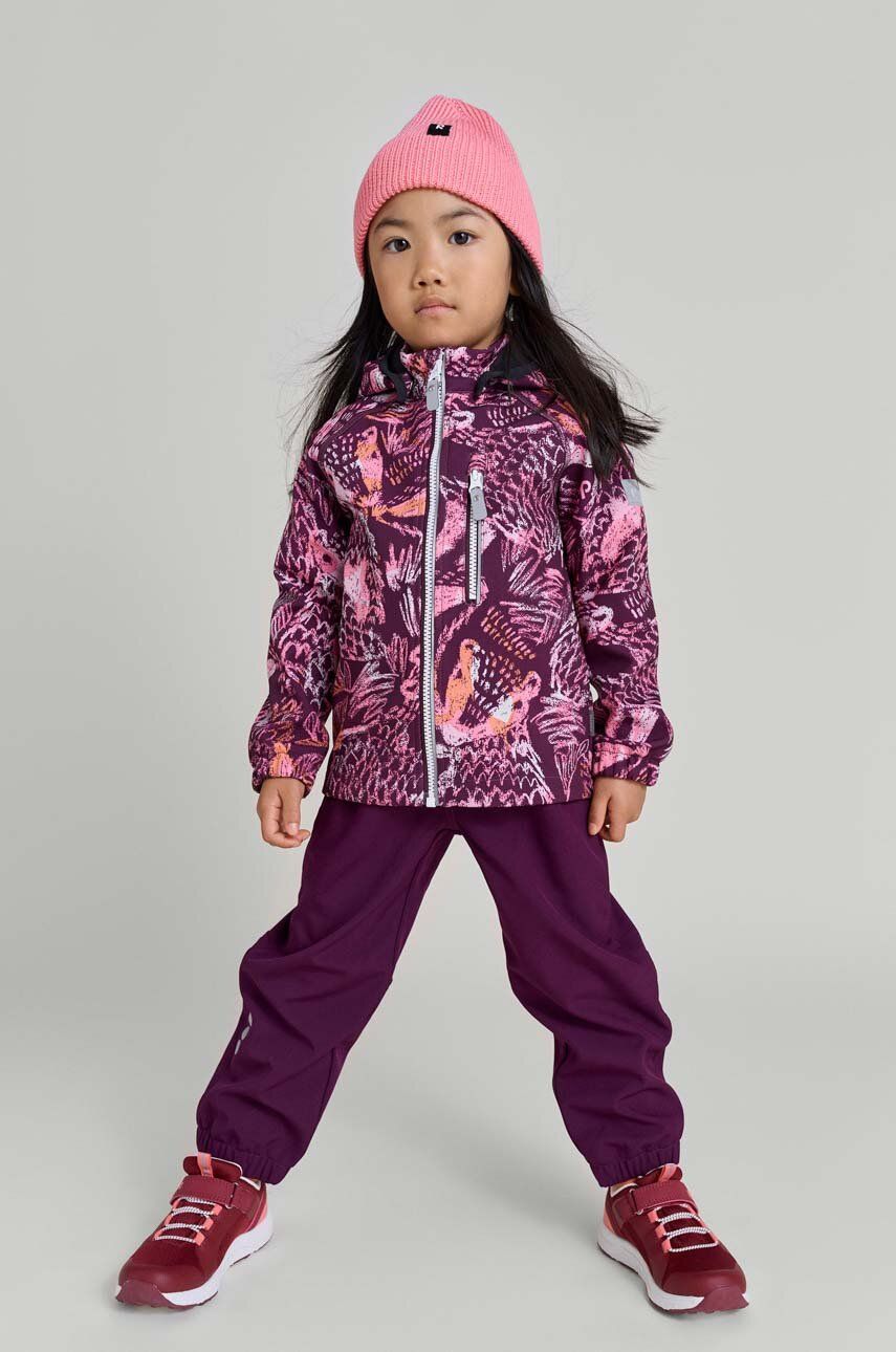 Dětská bunda Reima Vantti fialová barva - fialová -  Materiál č. 1: 92 % Polyester