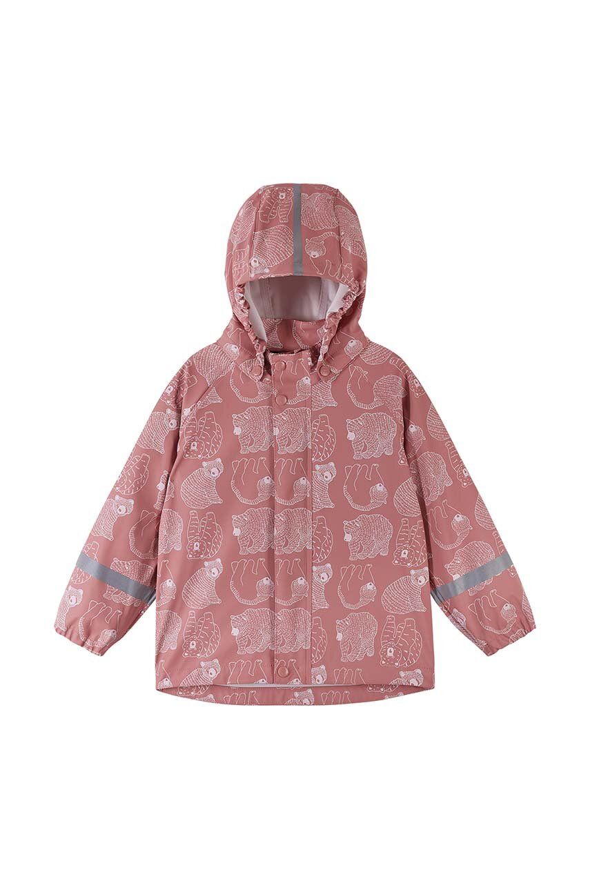 Dětská nepromokavá bunda Reima Vesi růžová barva - růžová -  100 % Recyklovaný polyester