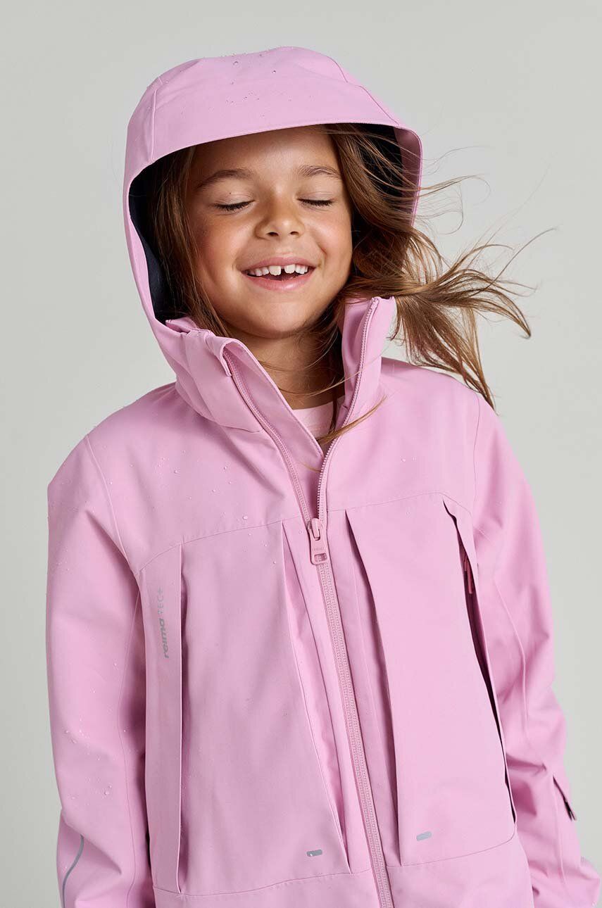 Dětská bunda Reima Jatkuu růžová barva