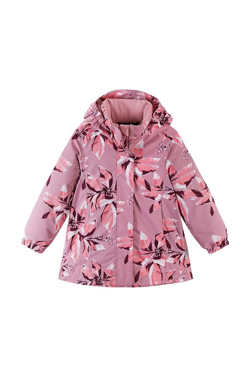 Levně Dětská bunda Reima Toki růžová barva