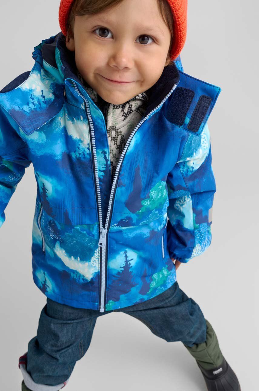Dětská zimní bunda Reima Muonio - modrá - Hlavní materiál: 52 % Recyklovaný polyester