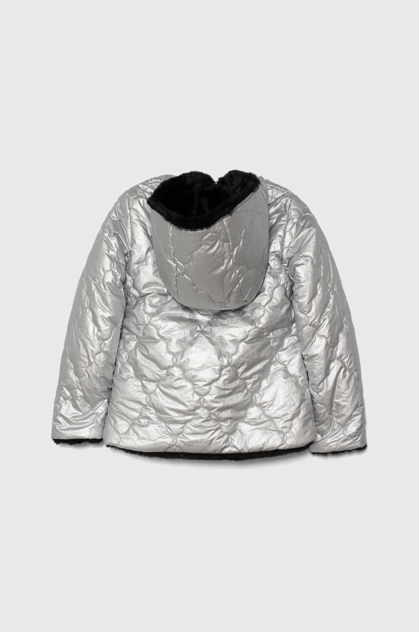 Детская двусторонняя куртка Guess цвет серебрянный Детская двусторонняя куртка Guess цвет серебрянный