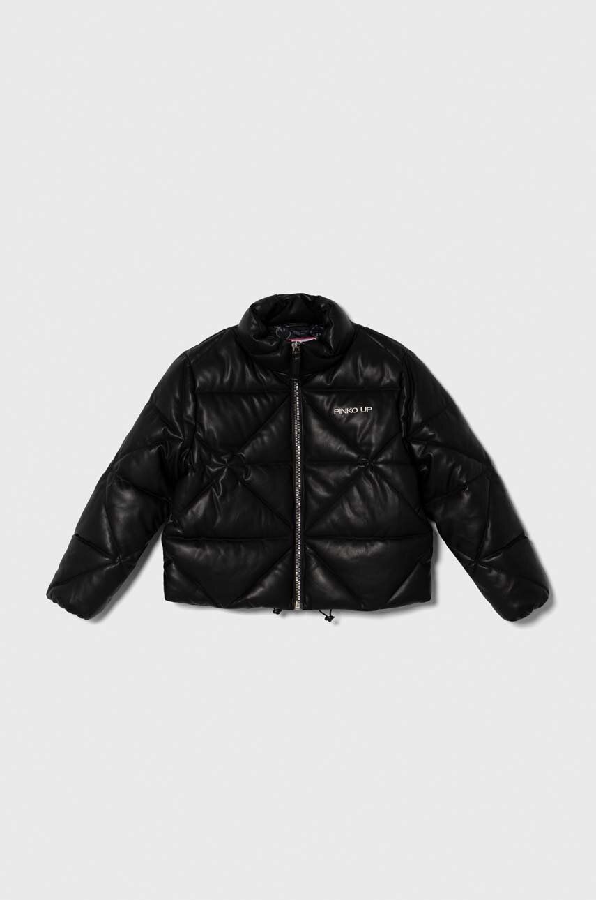 Дитяча куртка Pinko Up колір чорний Дитяча куртка Pinko Up колір чорний