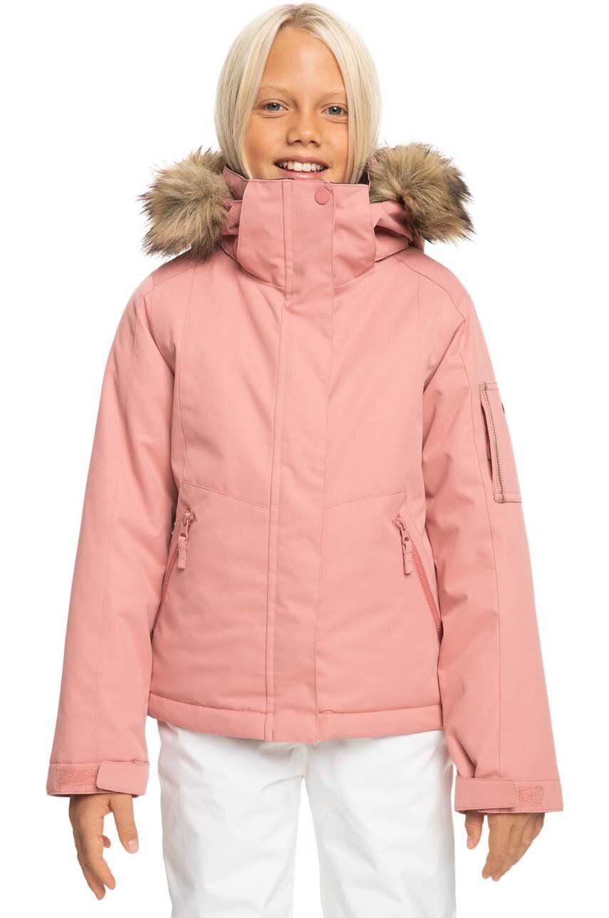Dětská lyžařská bunda Roxy MEADE GIRL JK SNJT oranžová barva - oranžová - 100 % Polyester