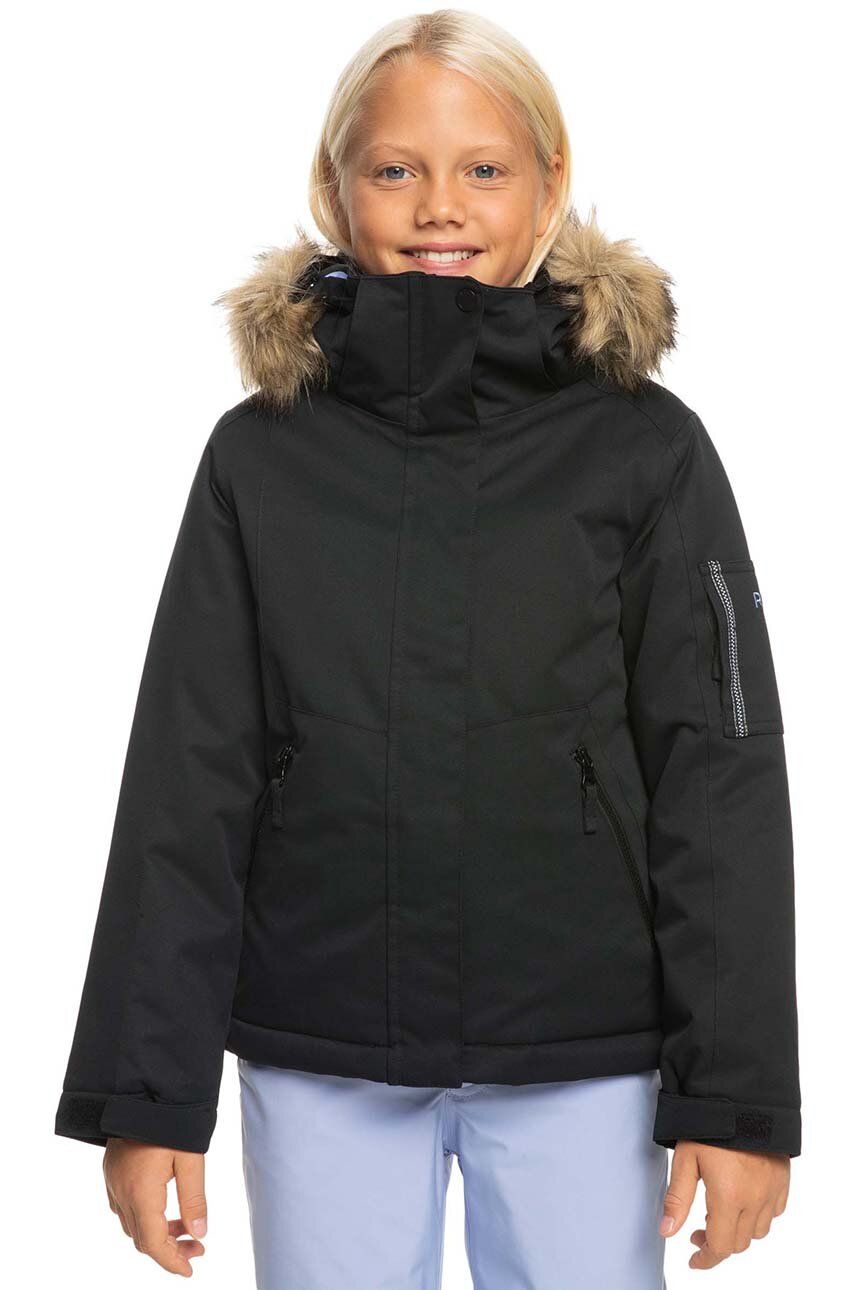 Dětská lyžařská bunda Roxy MEADE GIRL JK SNJT černá barva - černá - 100 % Polyester