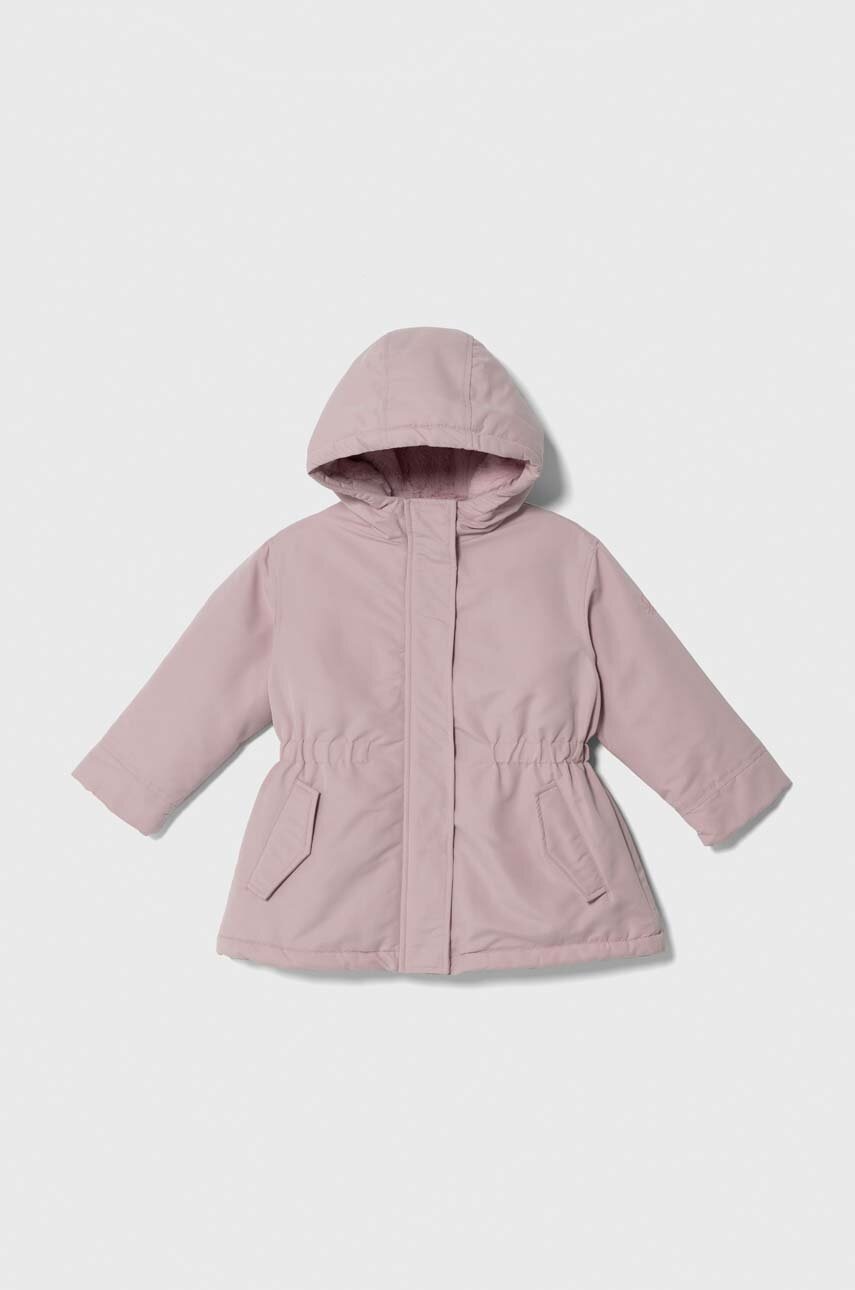 

Дитяча куртка United Colors of Benetton колір рожевий