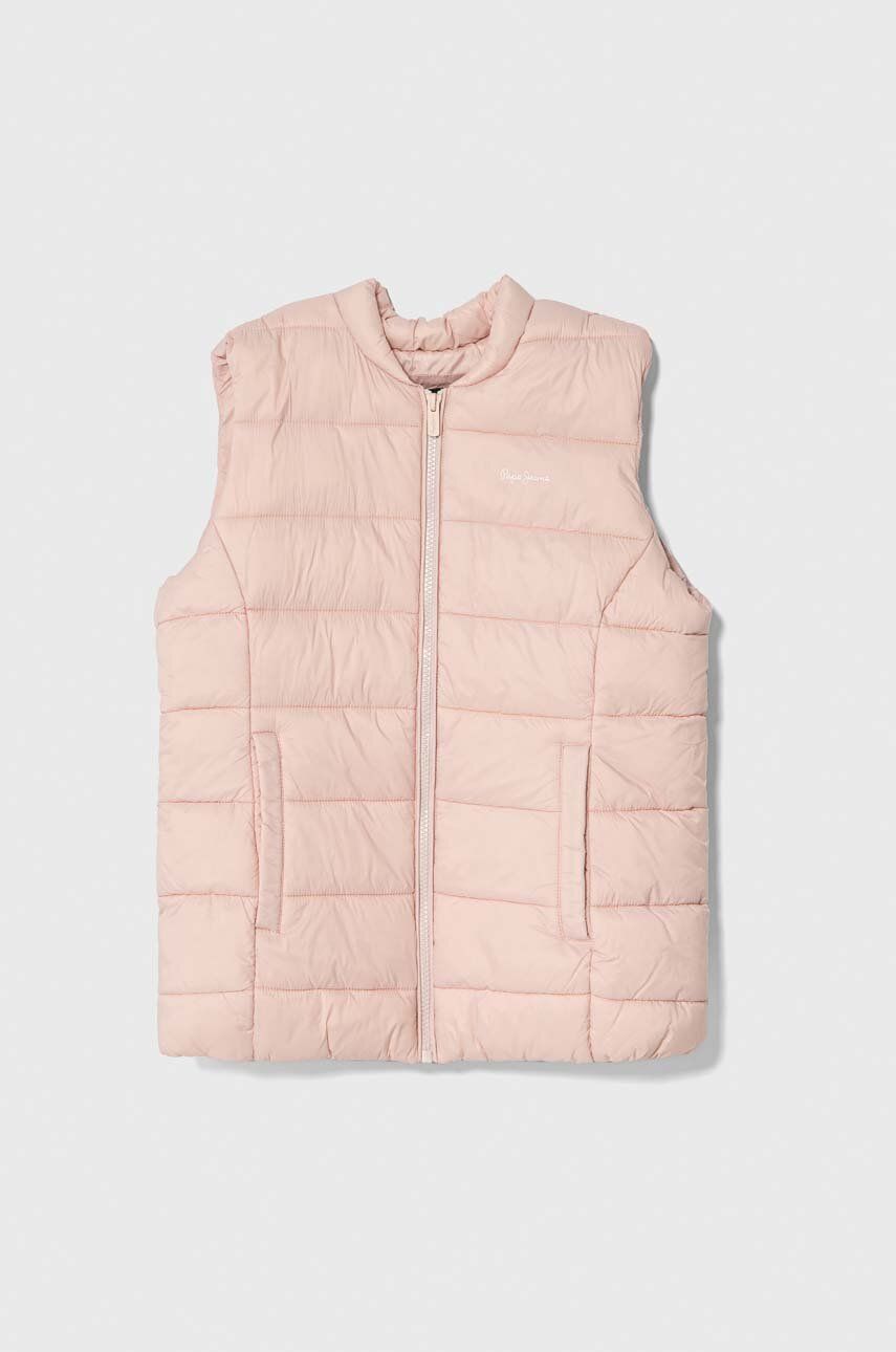 Dětská vesta Pepe Jeans růžová barva - růžová - Hlavní materiál: 100 % Polyamid Podšívka: 100 %