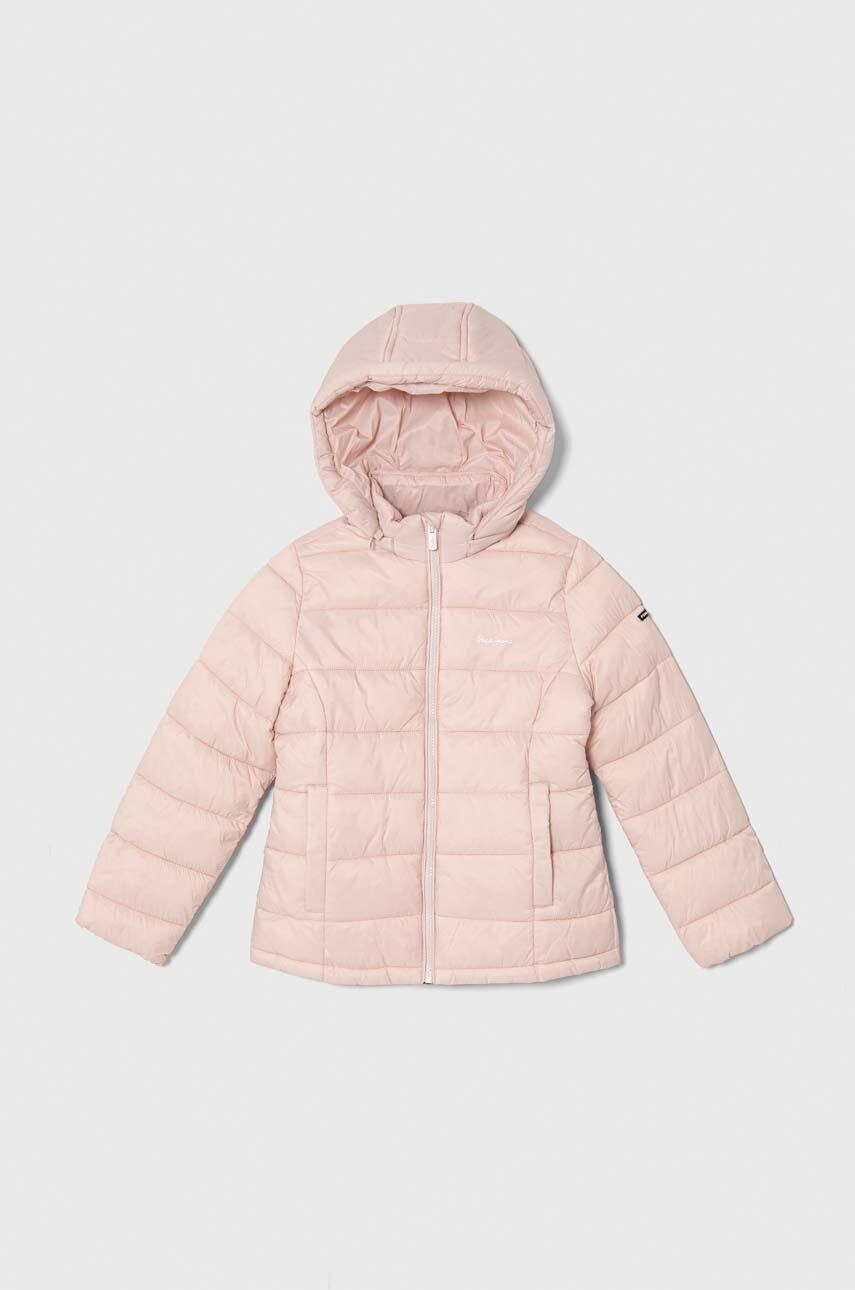 Dětská bunda Pepe Jeans růžová barva - růžová - Hlavní materiál: 100 % Polyamid Podšívka: 100 %