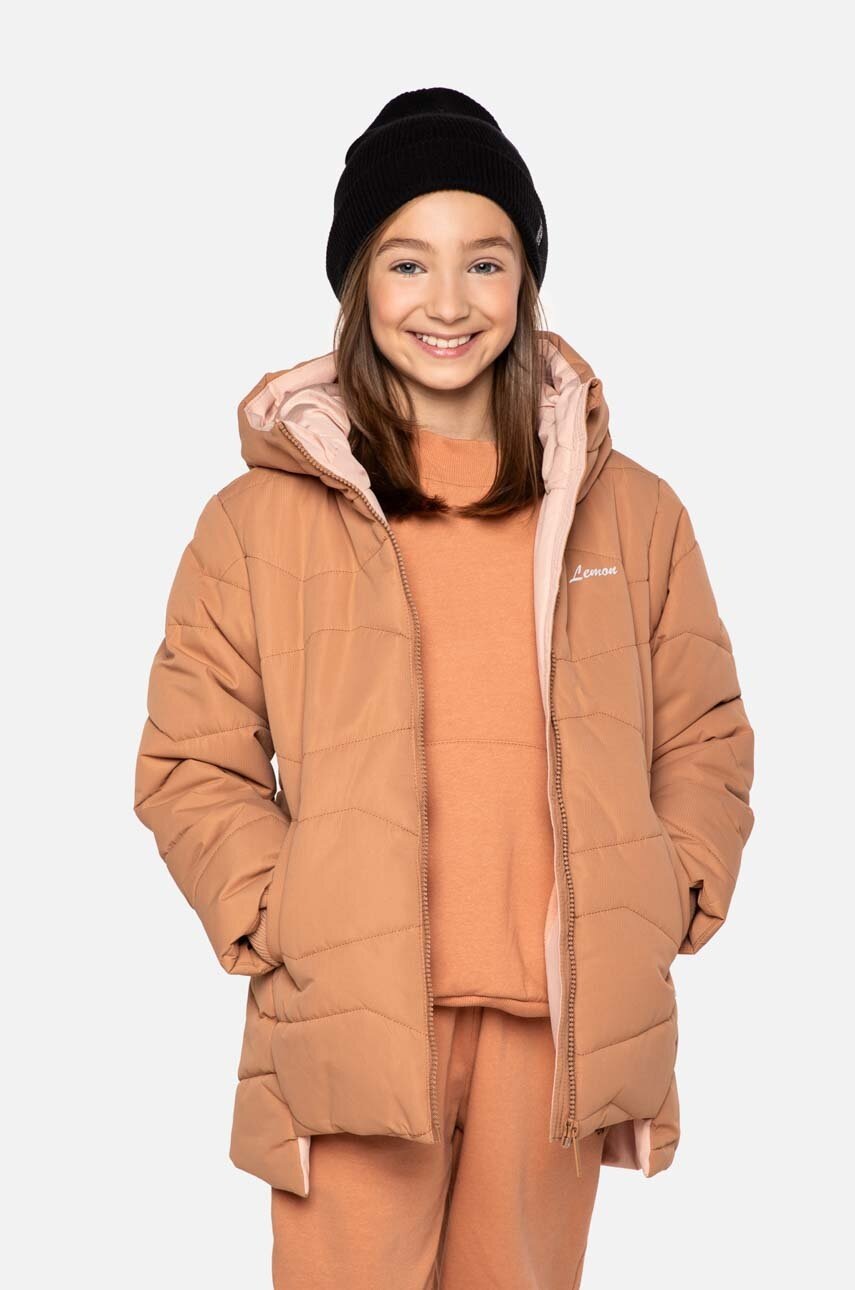 Дитяча куртка Lemon Explore ZL3152101OJG OUTERWEAR JESIEŃ GIRL колір коричневий Дитяча куртка Lemon Explore ZL3152101OJG OUTERWEAR JESIEŃ GIRL колір коричневий