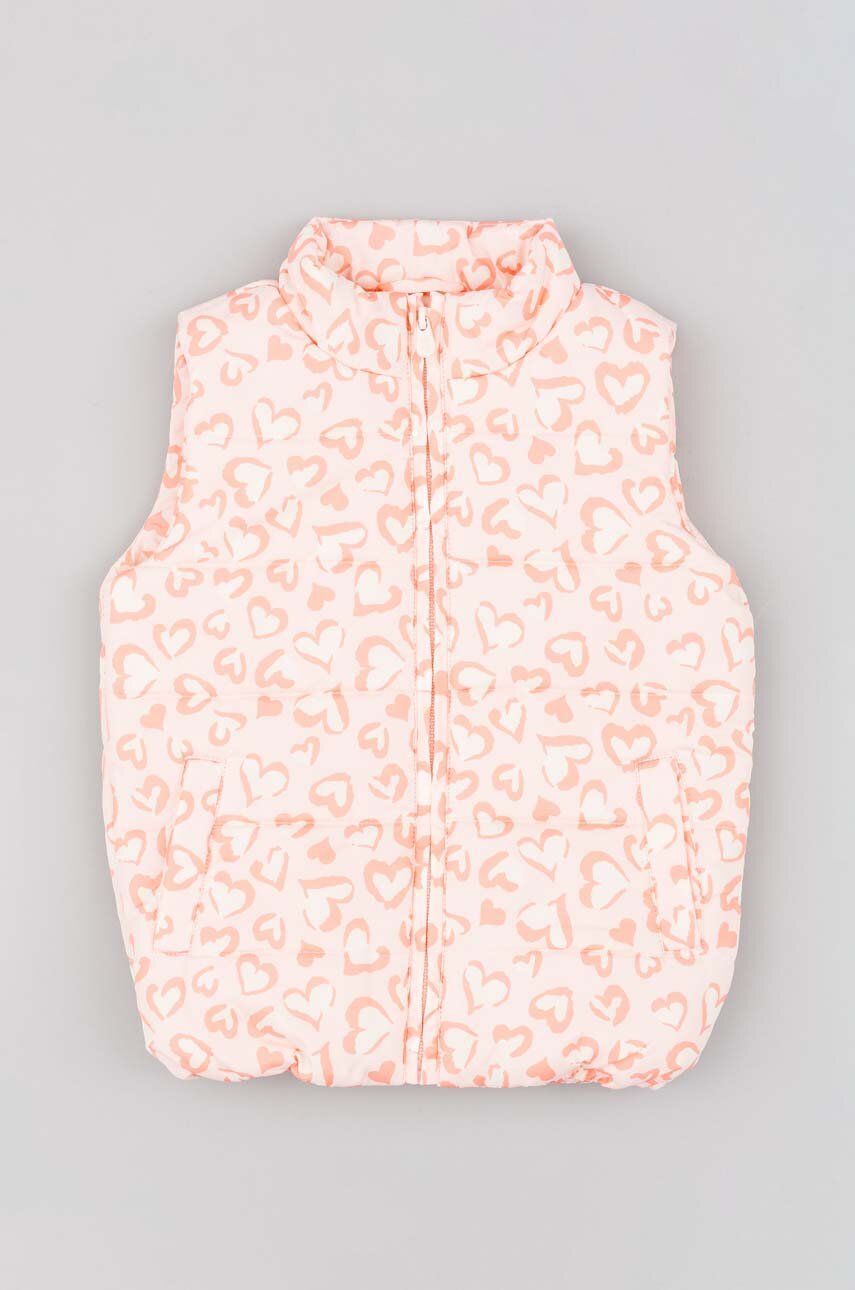 E-shop Dětská vesta zippy růžová barva