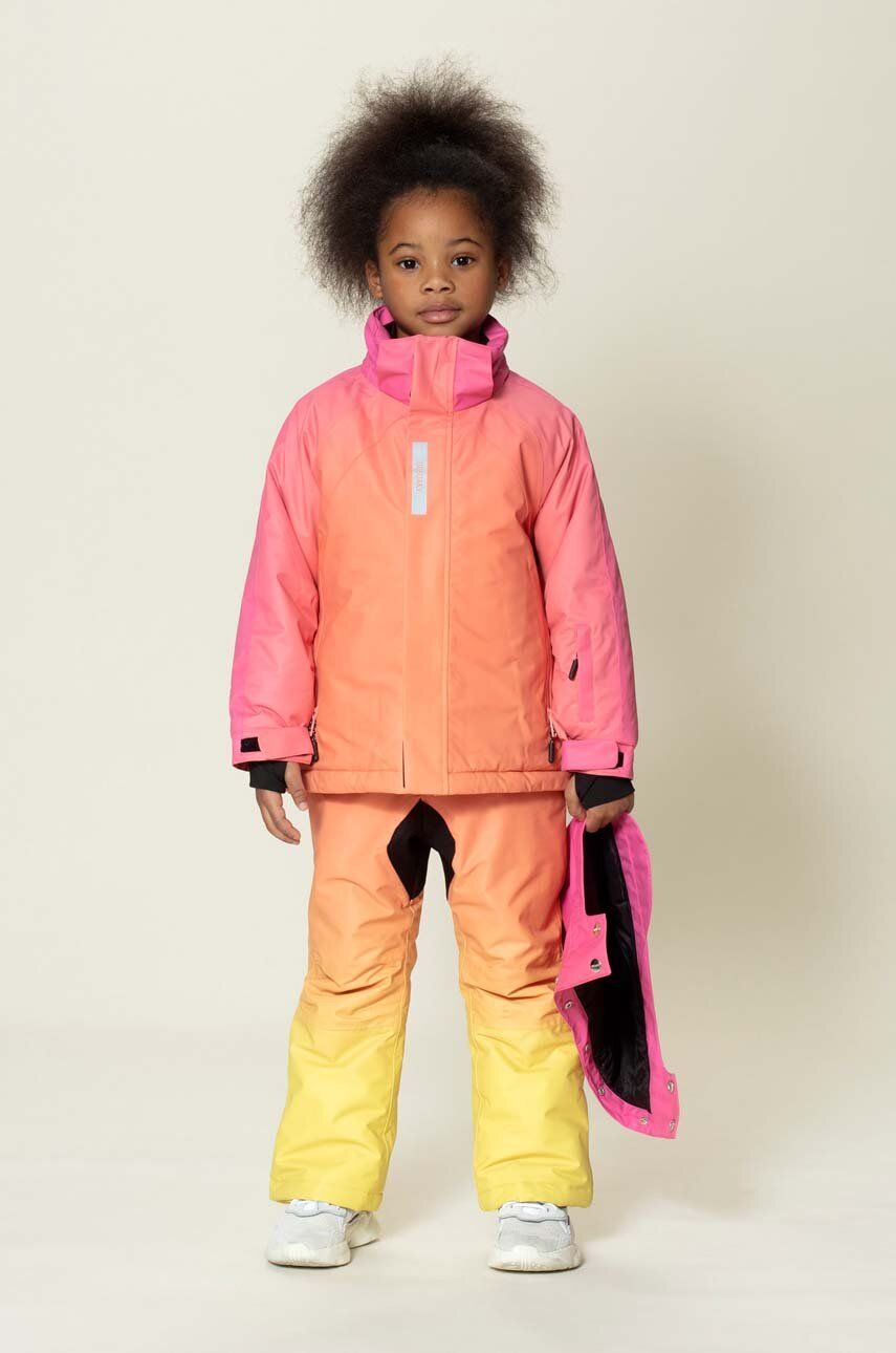 Levně Dětská lyžařská bunda Gosoaky FAMOUS DOG růžová barva