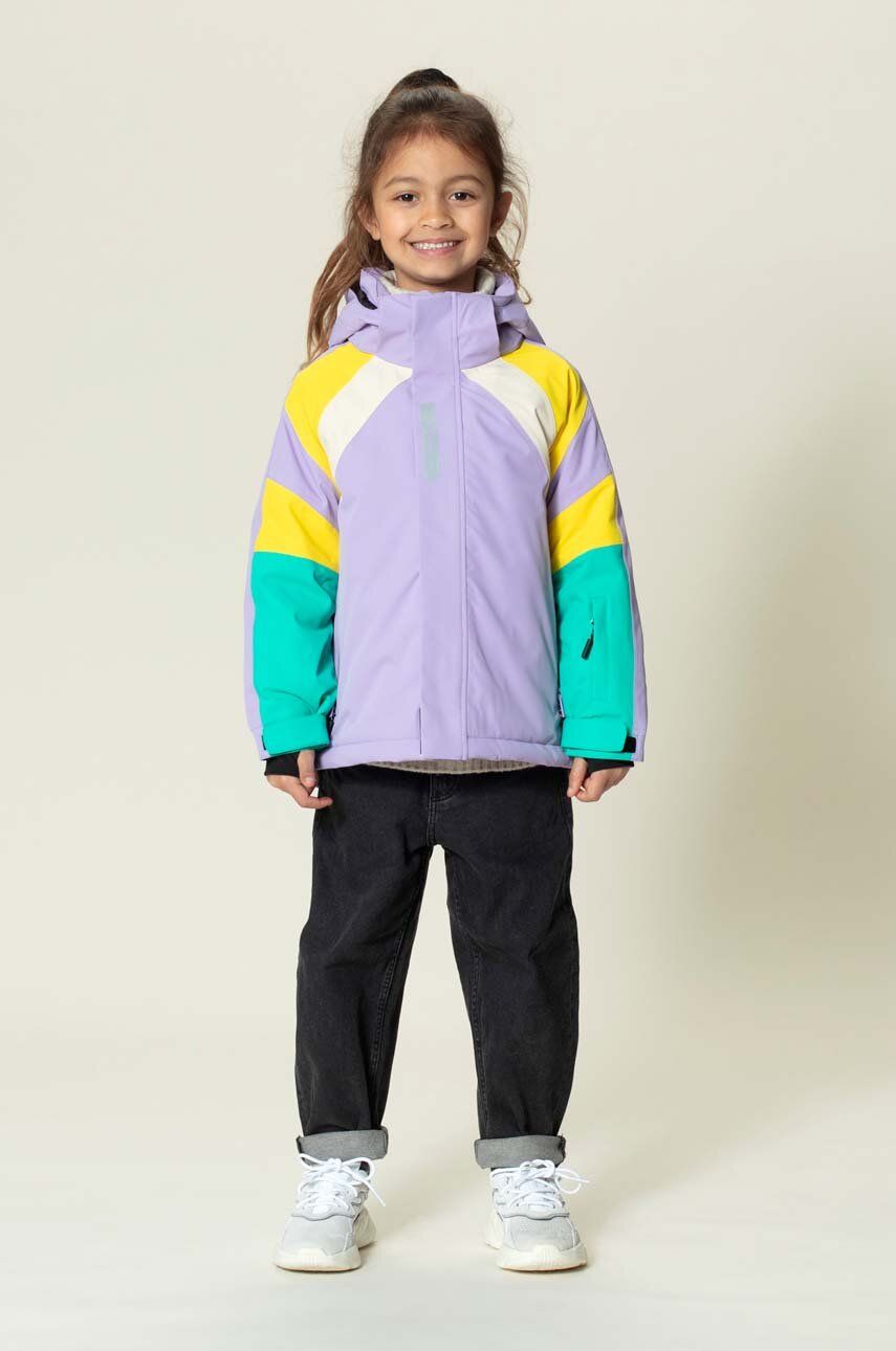 Dětská lyžařská bunda Gosoaky FAMOUS DOG fialová barva