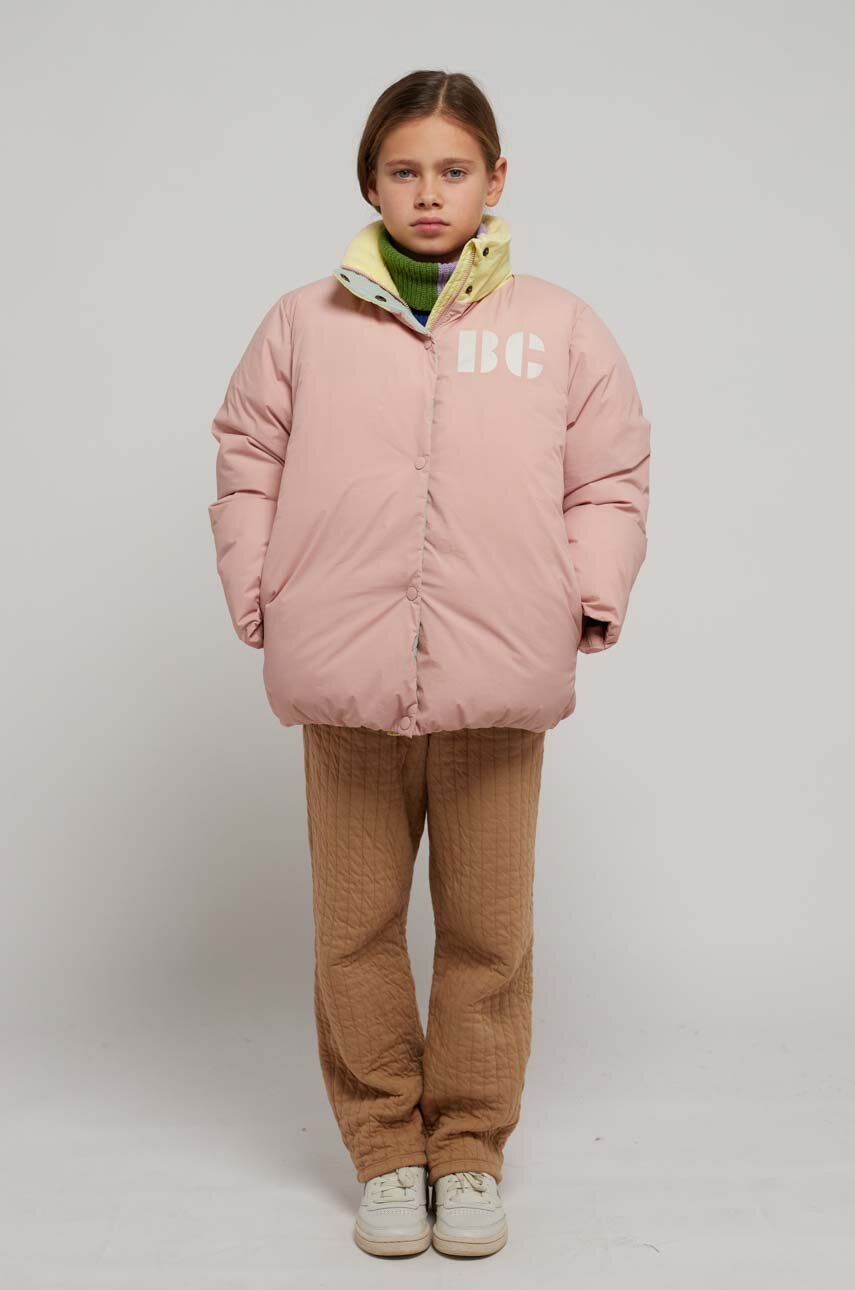 Dětská bunda Bobo Choses růžová barva - růžová - 100 % Recyklovaný polyamid