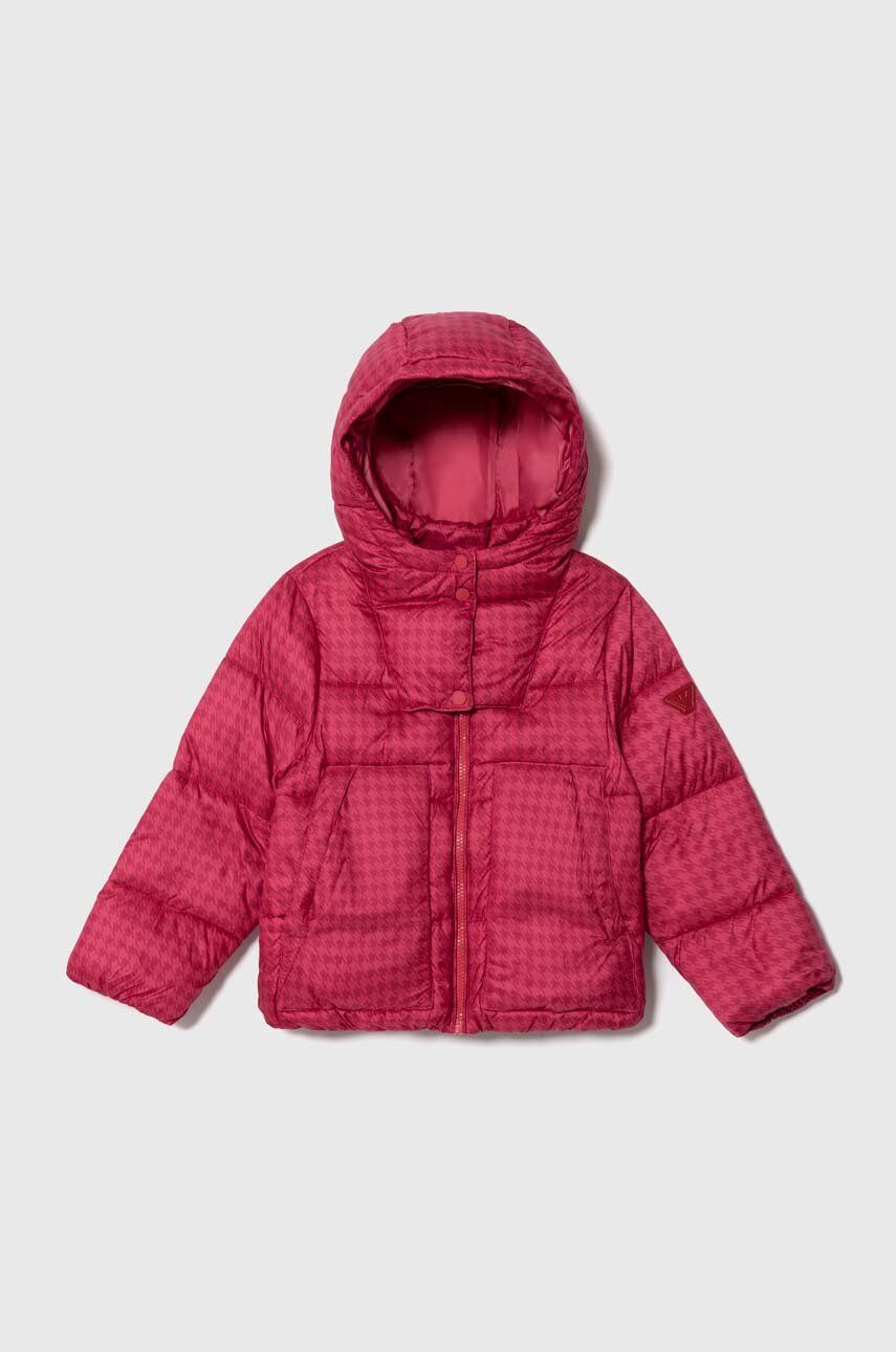 Dětská bunda Emporio Armani růžová barva - růžová - 100 % Polyester