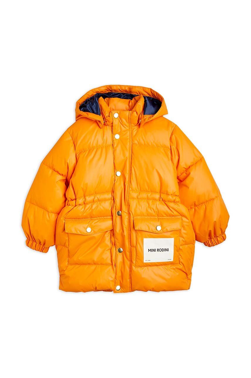 E-shop Dětská bunda Mini Rodini oranžová barva