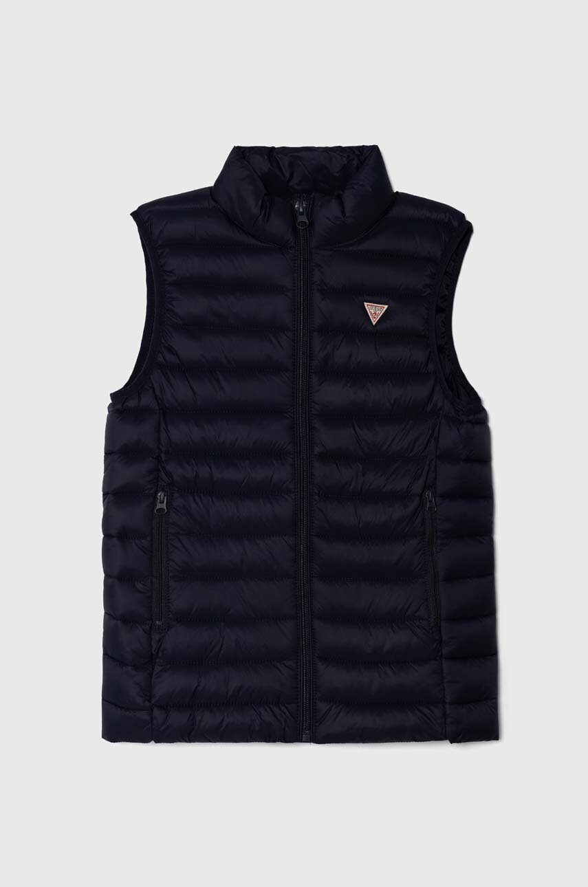 

Детски елек Guess в тъмносиньо, Тъмносин
