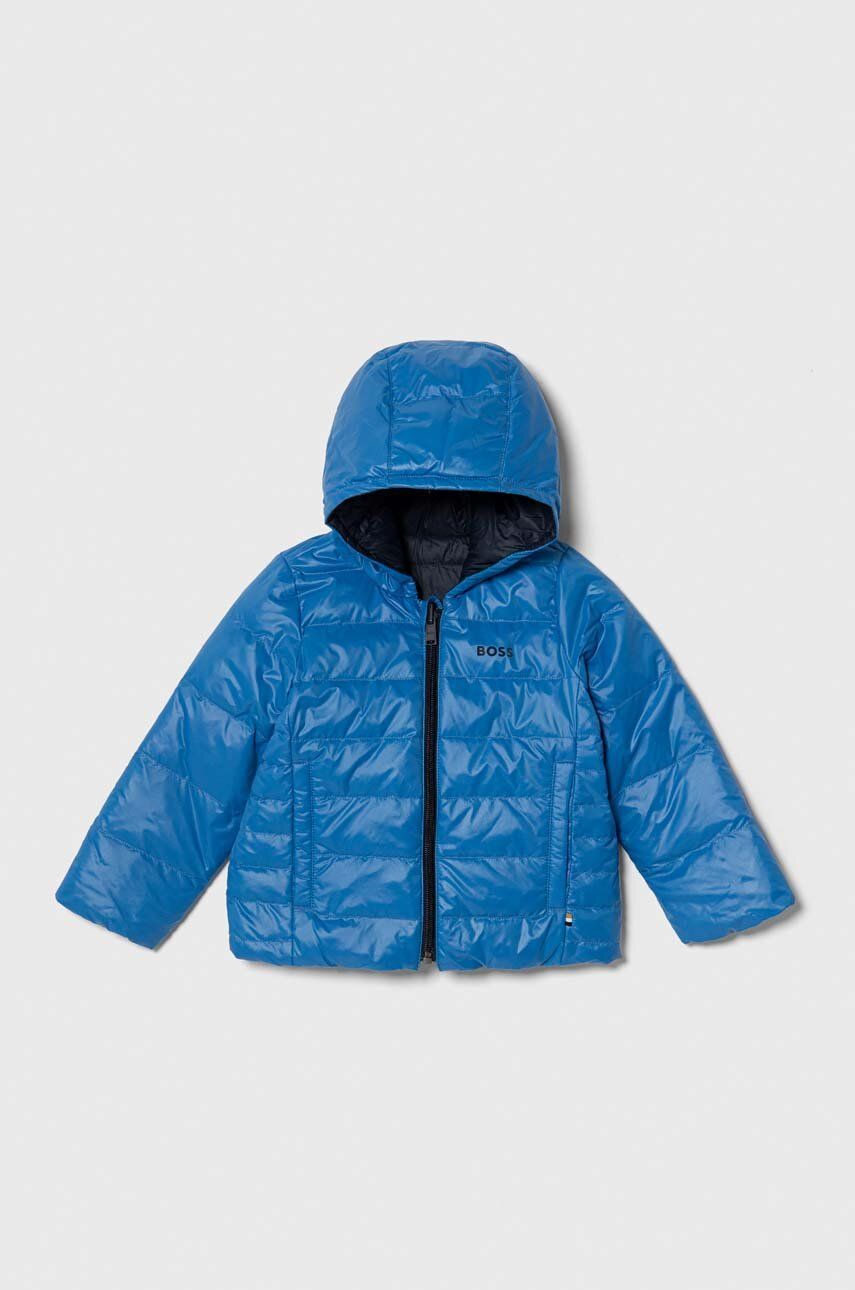 Dětská oboustranná bunda BOSS - modrá - Hlavní materiál: 100 % Polyamid Podšívka: 100 % Polyami