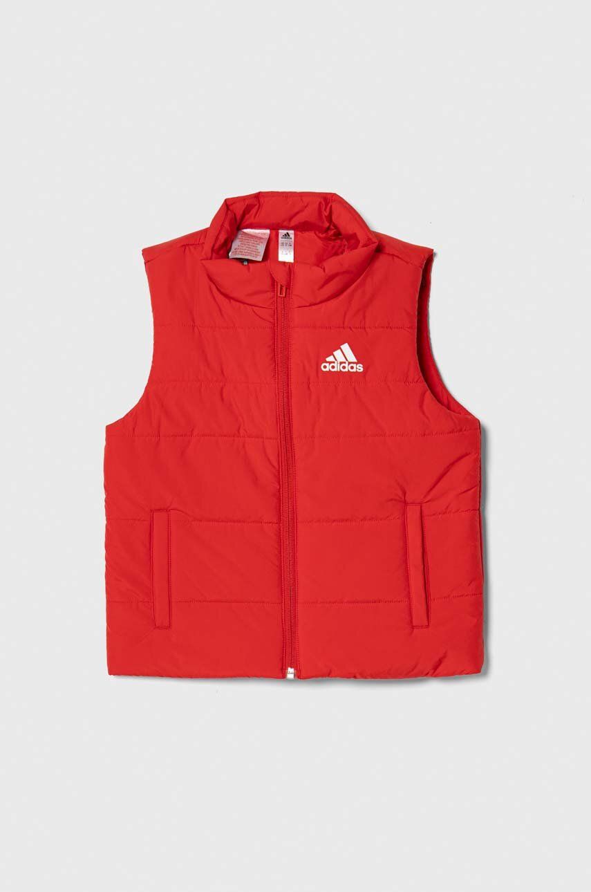 Levně Dětská vesta adidas červená barva