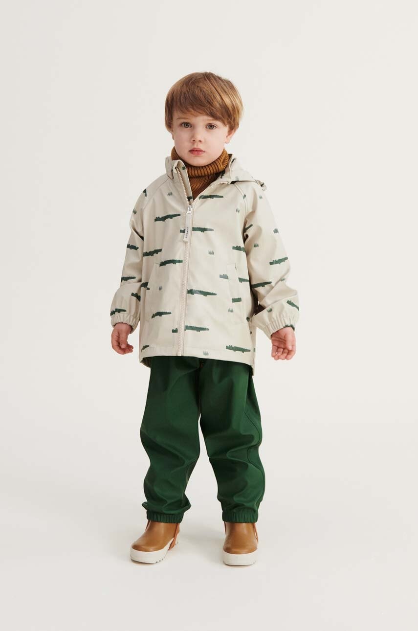 Детский противодождевой комплект Liewood цвет бежевый Детский противодождевой комплект Liewood цвет бежевый