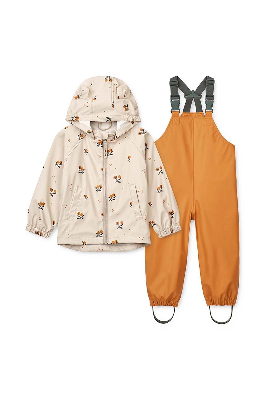 Детский противодождевой комплект Liewood цвет оранжевый Детский противодождевой комплект Liewood цвет оранжевый