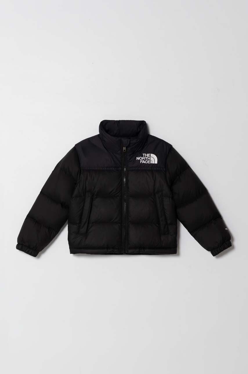 The North Face geaca de puf pentru copii 1996 RETRO NUPTSE JACKET culoarea negru