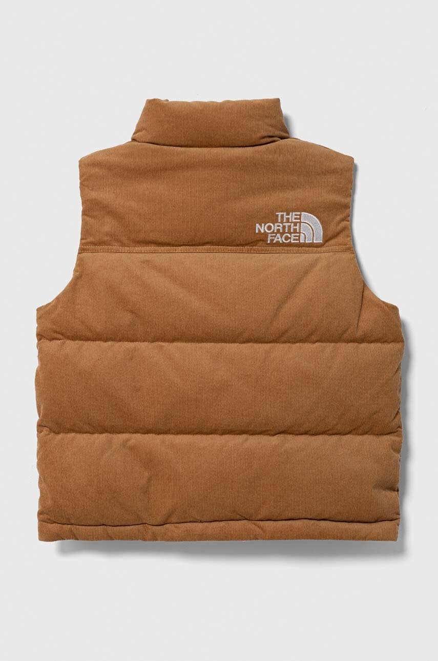 Детская пуховая безрукавка The North Face 1996 RETRO NUPTSE VEST цвет коричневый Детская пуховая безрукавка The North Face 1996 RETRO NUPTSE VEST цвет коричневый
