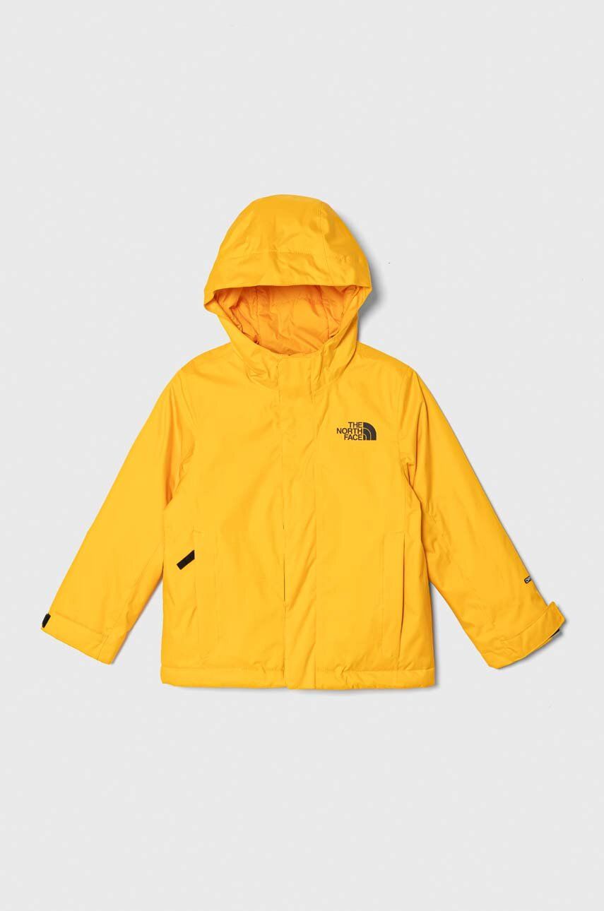 Levně Dětská bunda The North Face SNOWQUEST JACKET žlutá barva