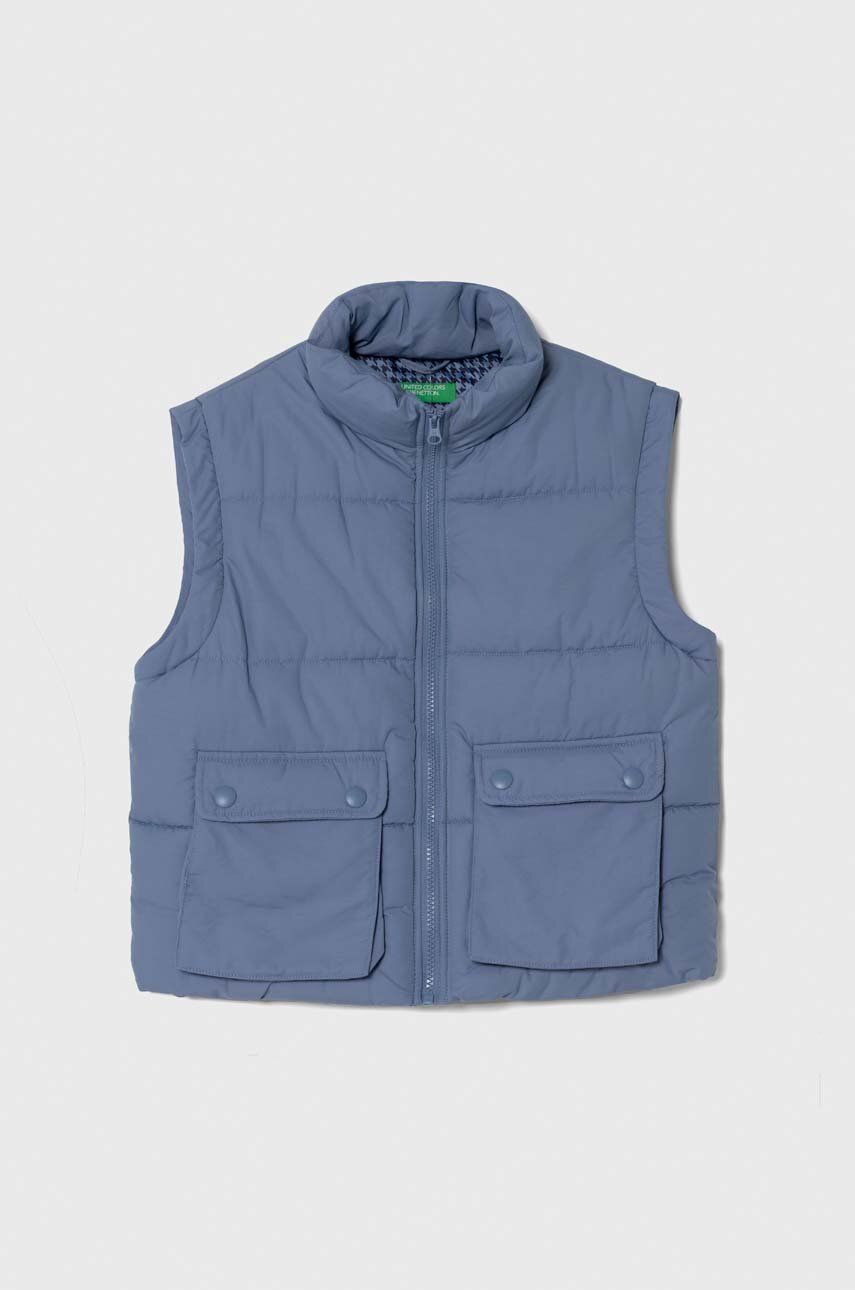 Dětská vesta United Colors of Benetton - modrá - Hlavní materiál: 60 % Nylon