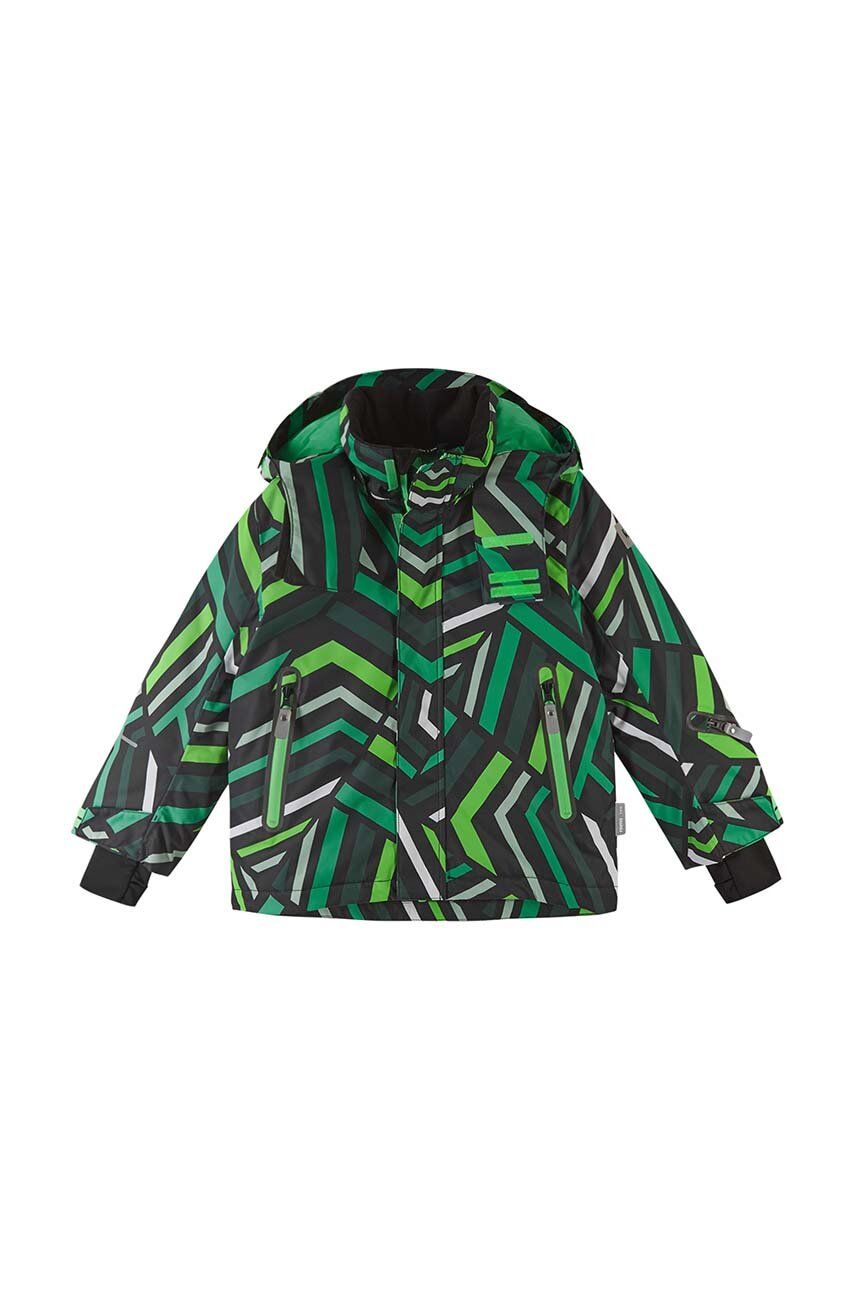 Levně Dětská lyžařská bunda Reima Kairala zelená barva