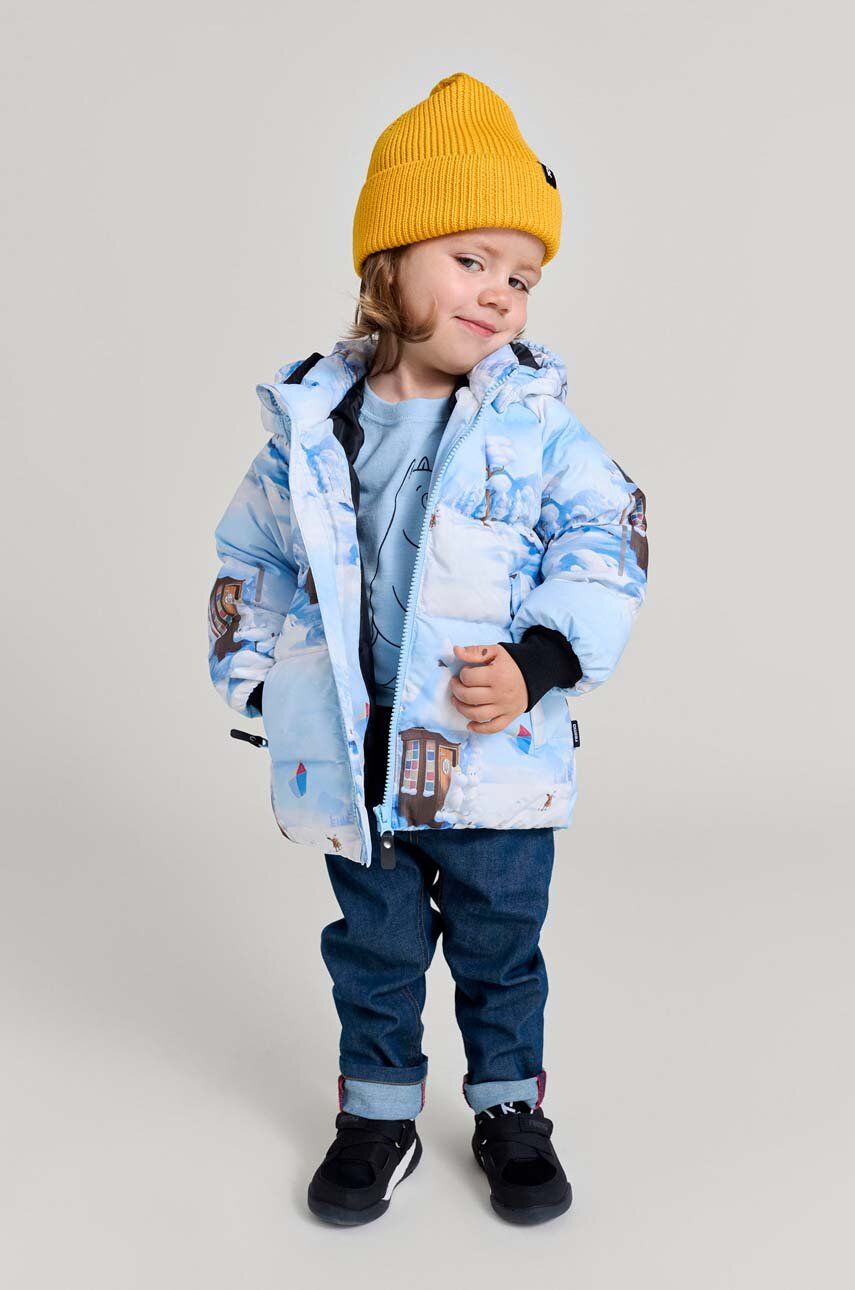 Dětská zimní bunda Reima Moomin Lykta - modrá - Hlavní materiál: 100 % Polyester s polyuretanovým po