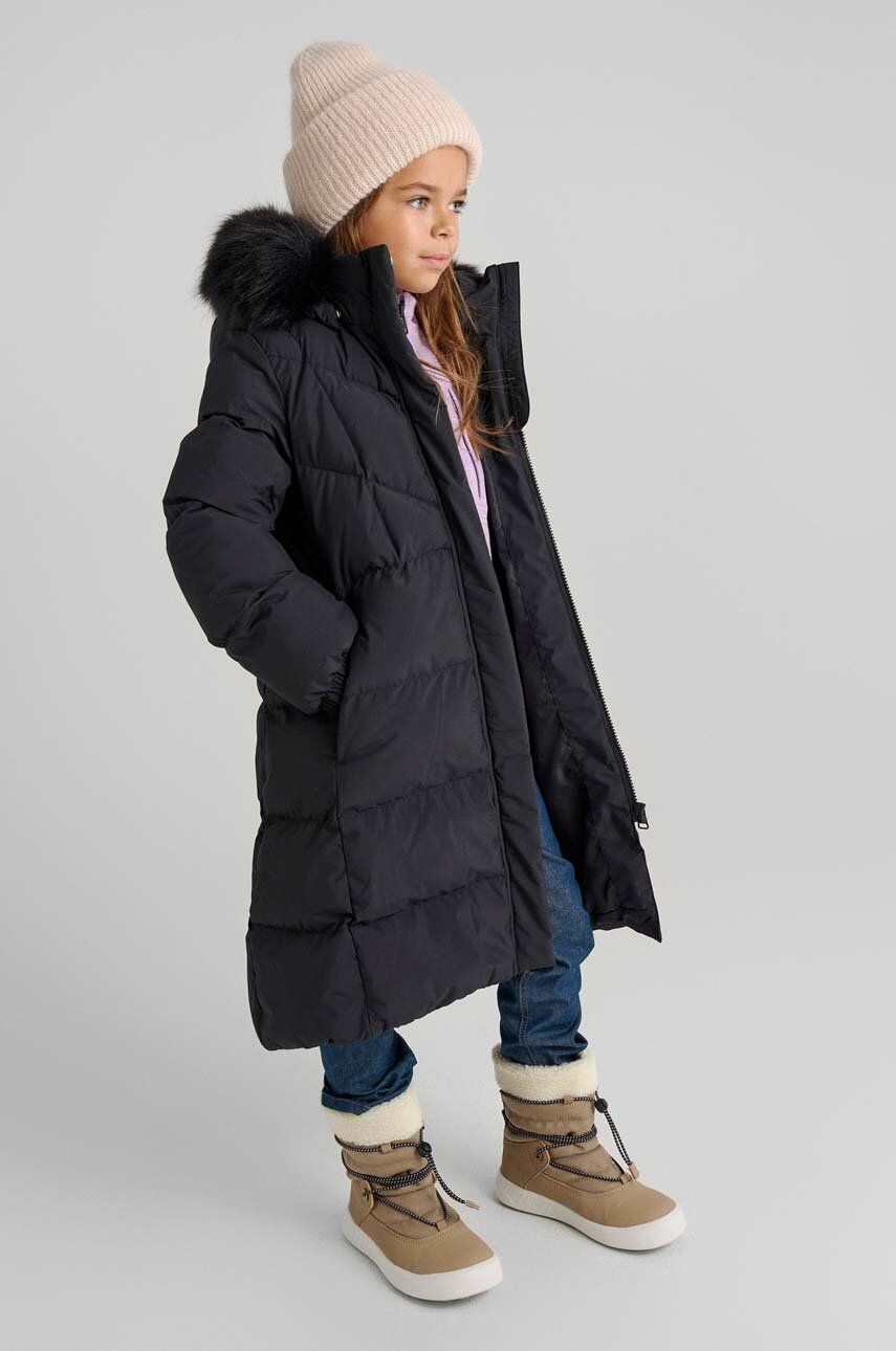 Levně Dětská zimní bunda Reima Siemaus černá barva