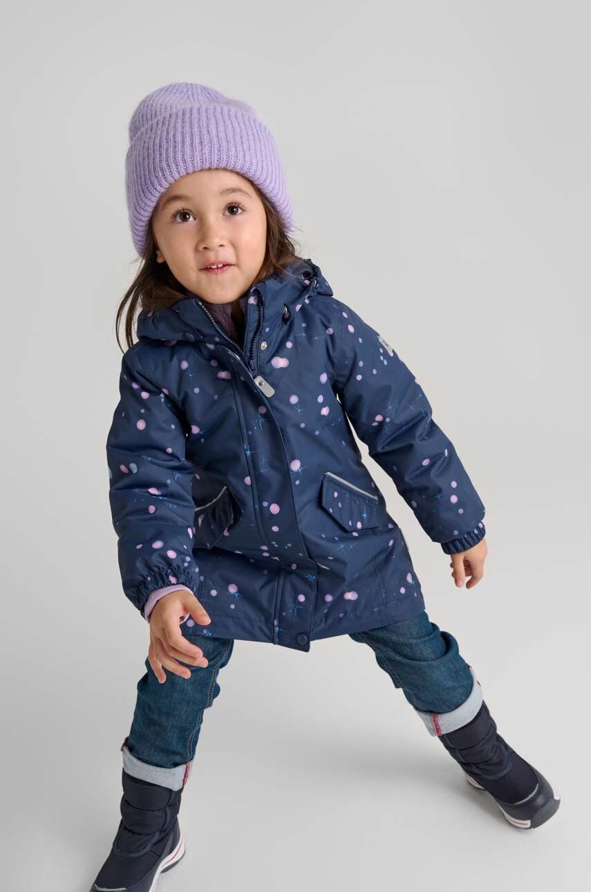 Dětská zimní bunda Reima Taho tmavomodrá barva - námořnická modř - 100 % Recyklovaný polyester