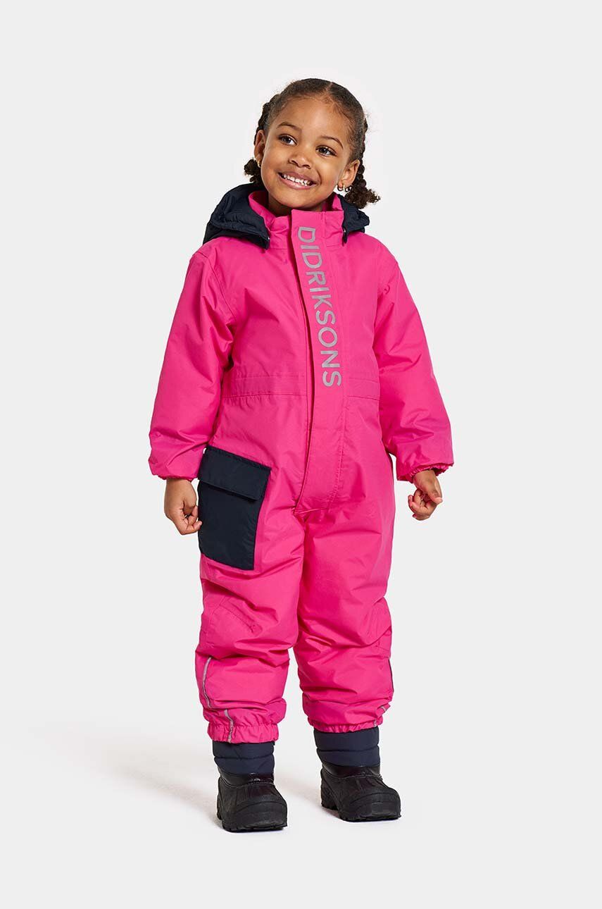 Didriksons salopete de iarna pentru copii RIO KIDS COVER culoarea roz