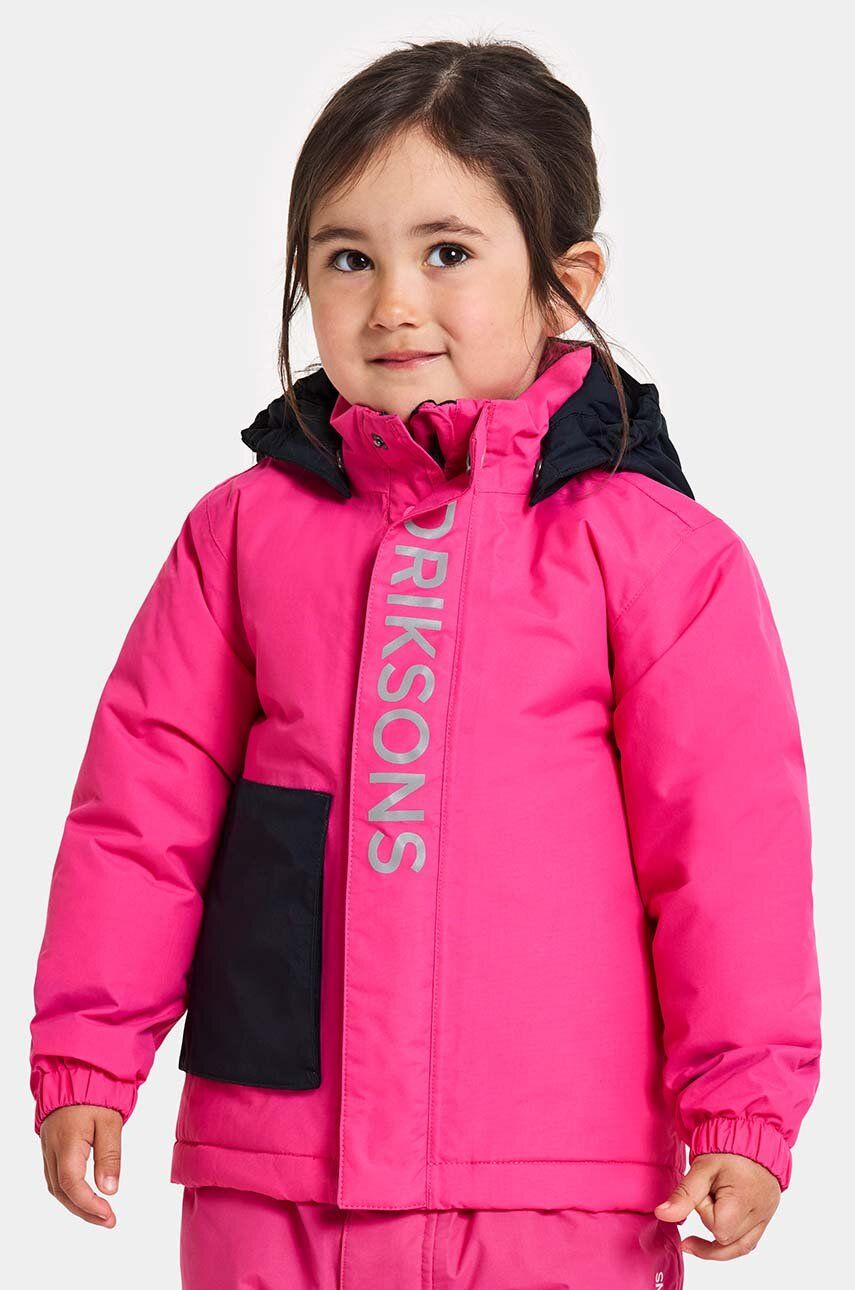 Levně Dětská zimní bunda Didriksons RIO KIDS JKT růžová barva