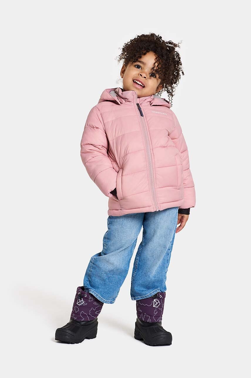 Levně Dětská zimní bunda Didriksons RODI KIDS JACKET růžová barva