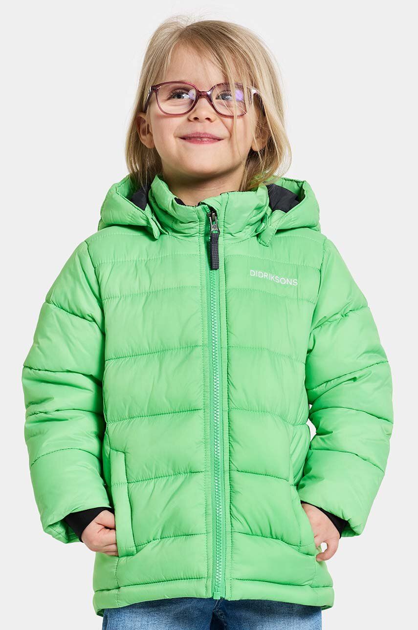 Dětská zimní bunda Didriksons RODI KIDS JACKET zelená barva - zelená - Hlavní materiál: 100 % Polyam