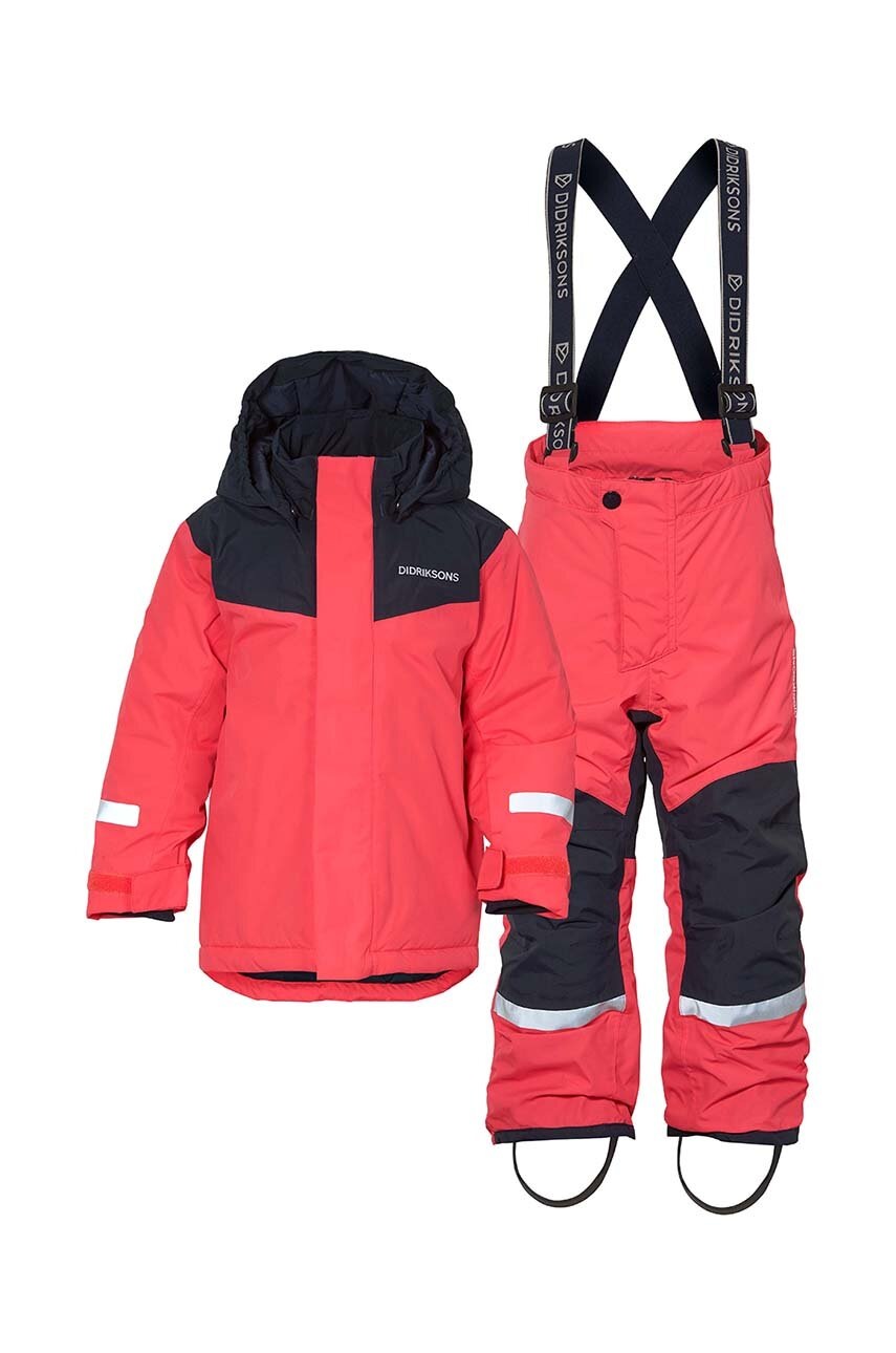 Детский зимний комбинезон Didriksons SKARE KIDS SET цвет розовый Детский зимний комбинезон Didriksons SKARE KIDS SET цвет розовый