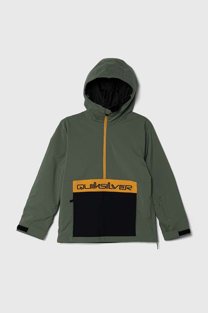 Dětská lyžařská bunda Quiksilver STEEZE YOUTH JK SNJT zelená barva - zelená - Hlavní materiál: 100 %