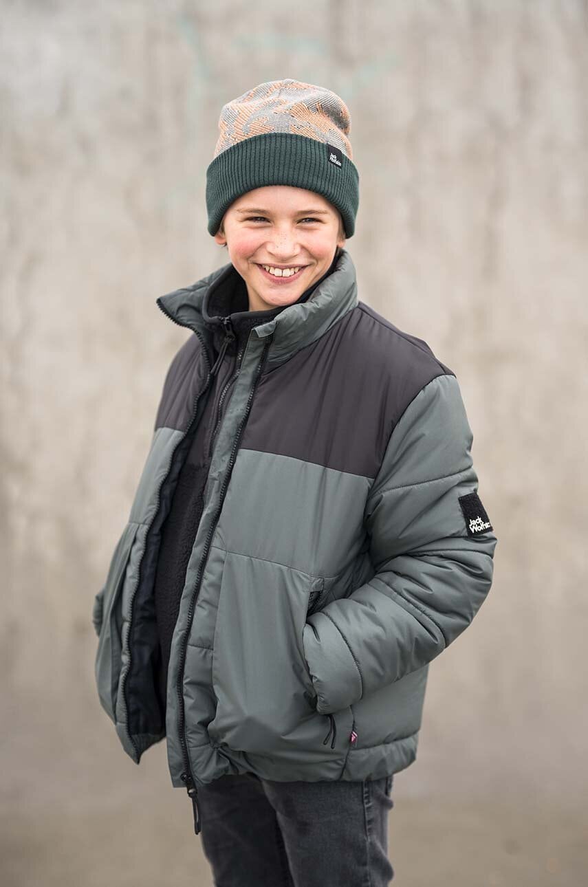 Jack Wolfskin geaca copii TEEN INS culoarea verde Jack Wolfskin geaca copii TEEN INS culoarea verde