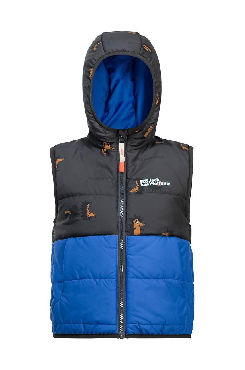 Dětská vesta Jack Wolfskin GLEEL INS - modrá - 100 % Polyester