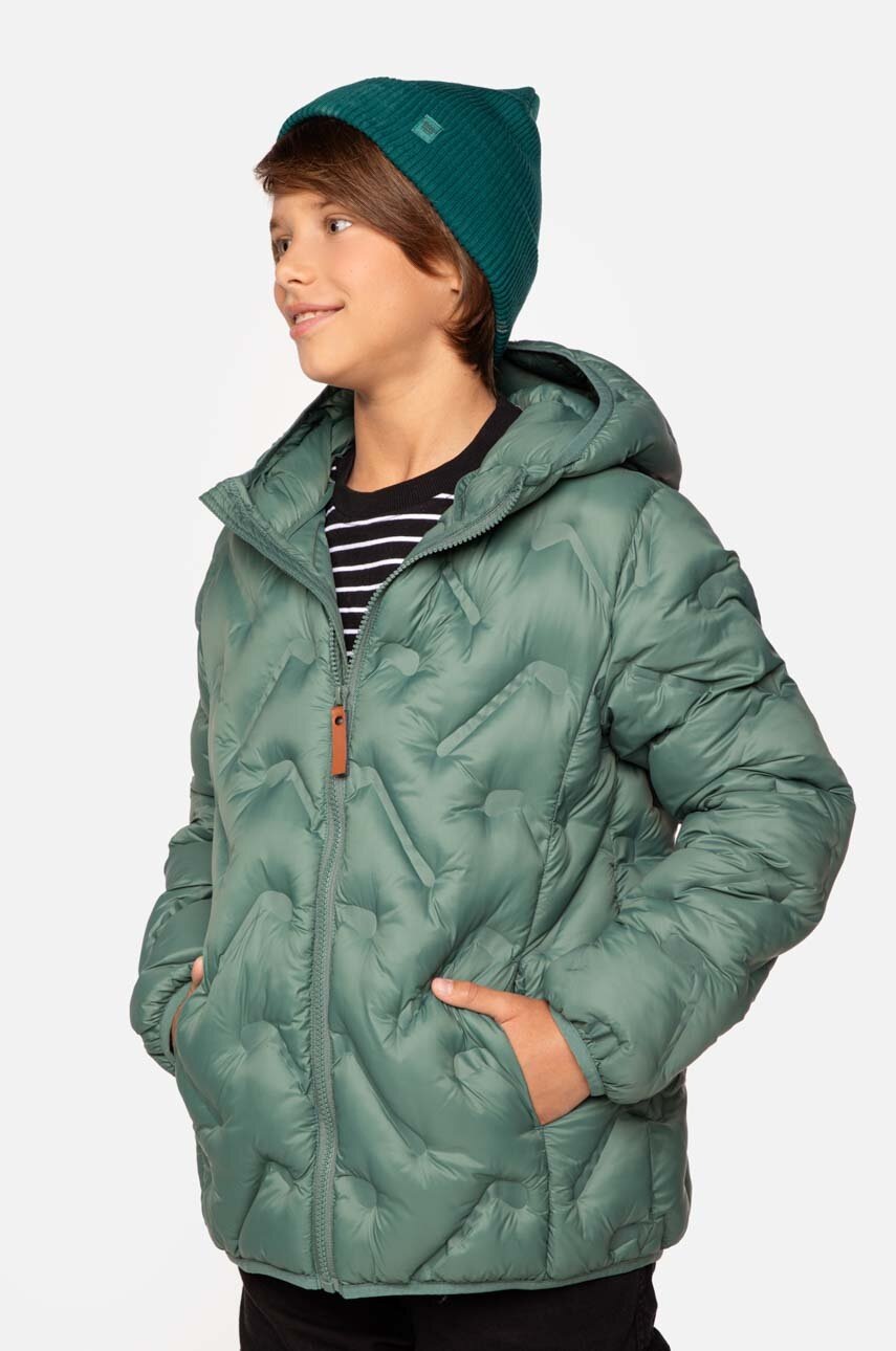 Dětská bunda Coccodrillo ZC3152701OBK OUTERWEAR BOY KIDS zelená barva - zelená - 100 % Polyamid