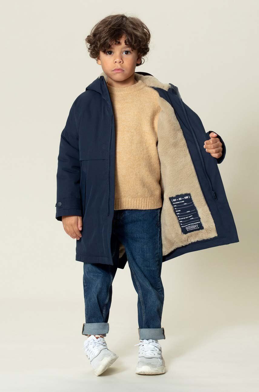Dětská nepromokavá bunda Gosoaky DESERT FOX tmavomodrá barva - námořnická modř - 50 % Polyester
