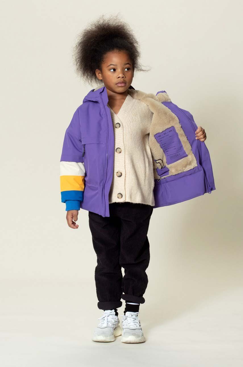 Dětská nepromokavá bunda Gosoaky QUEEN BEE fialová barva - fialová - 100 % Polyester