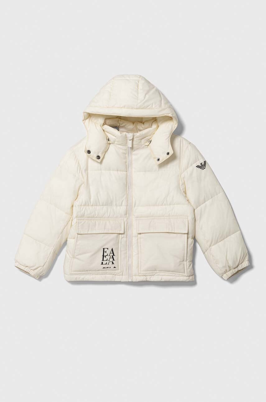 Детская куртка Emporio Armani цвет бежевый Детская куртка Emporio Armani цвет бежевый